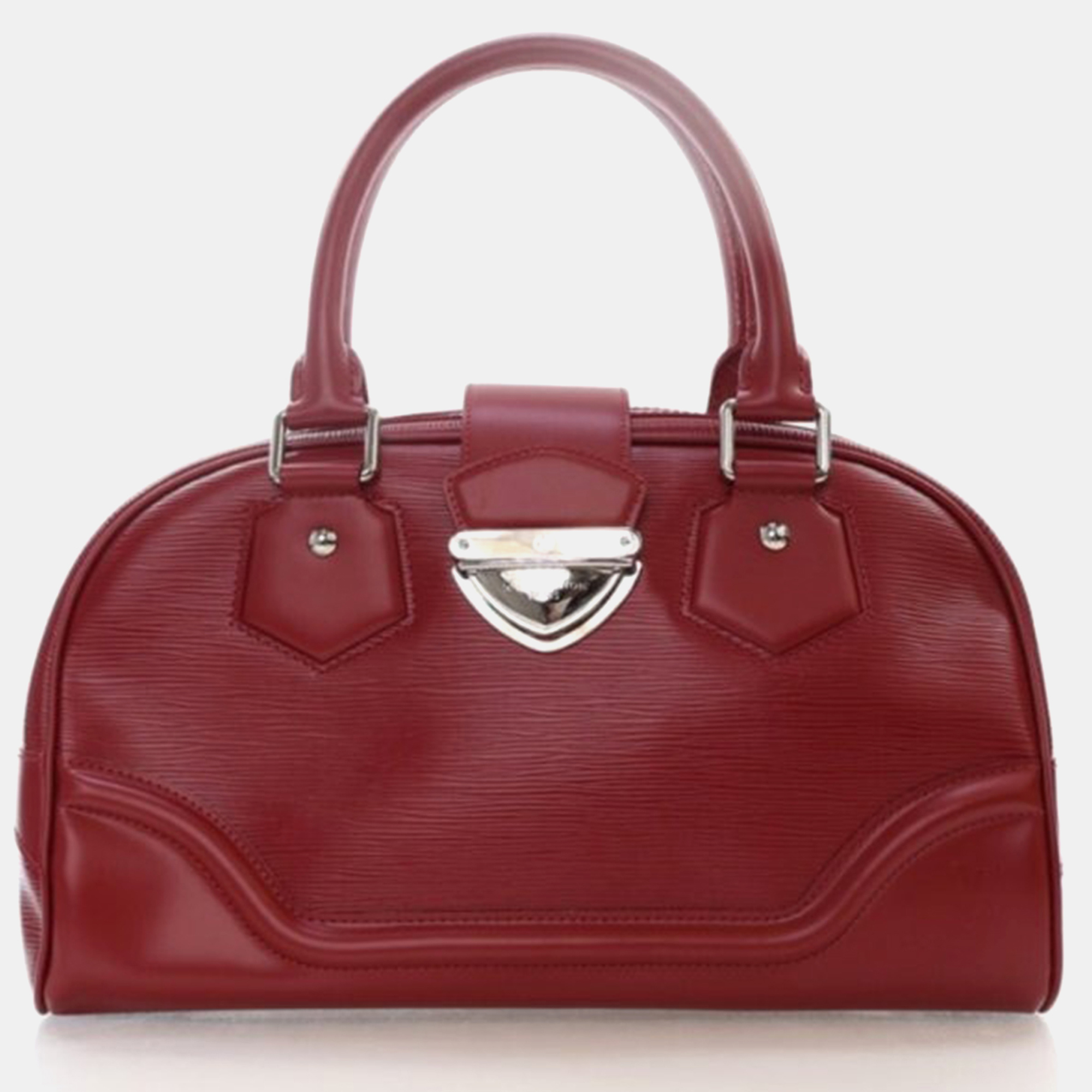 

Louis Vuitton Bowling Montaigne GM Red Epi Leather Handbag