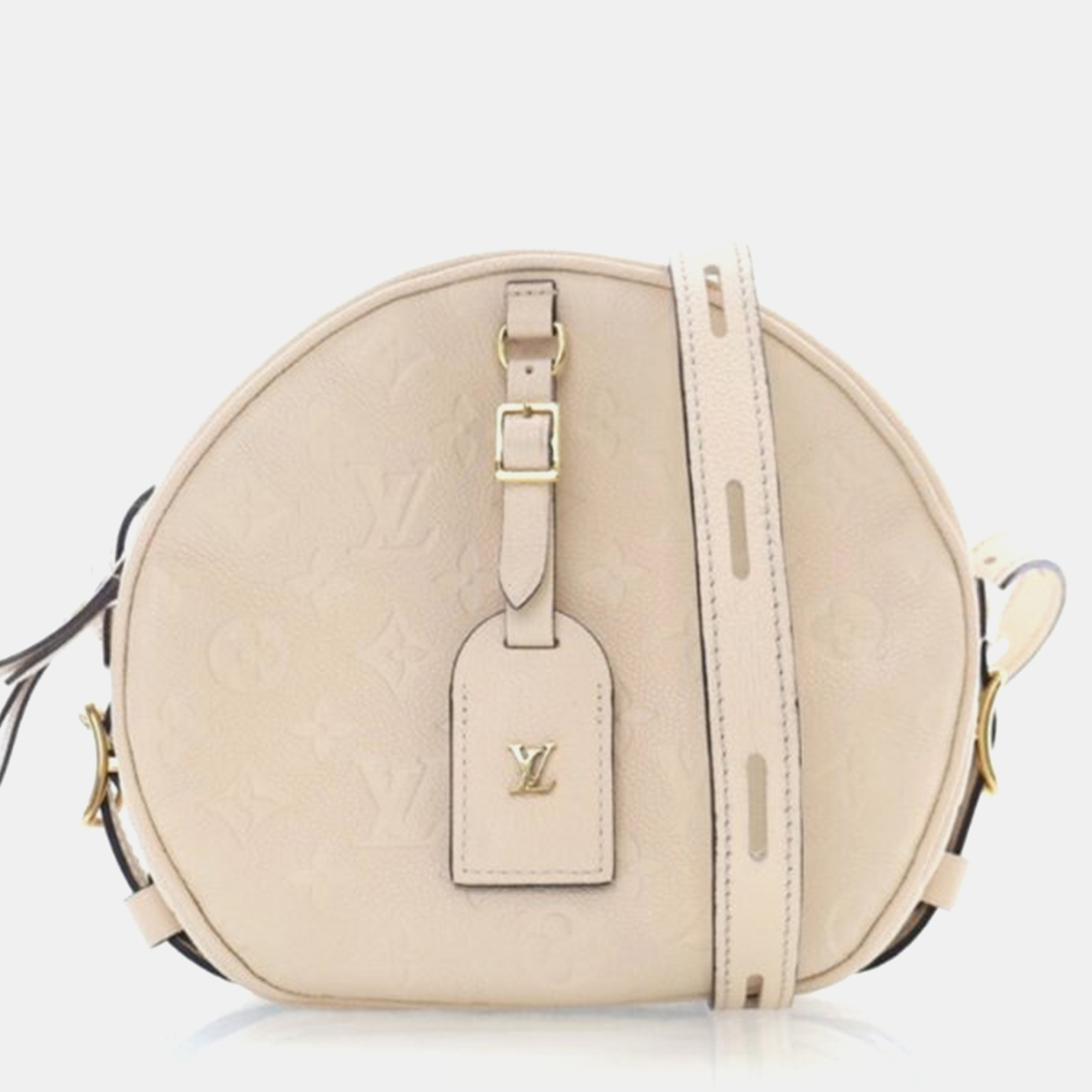

Louis Vuitton Boite Chapeau Souple MM White Monogram Empreinte Leather Shoulder Bag