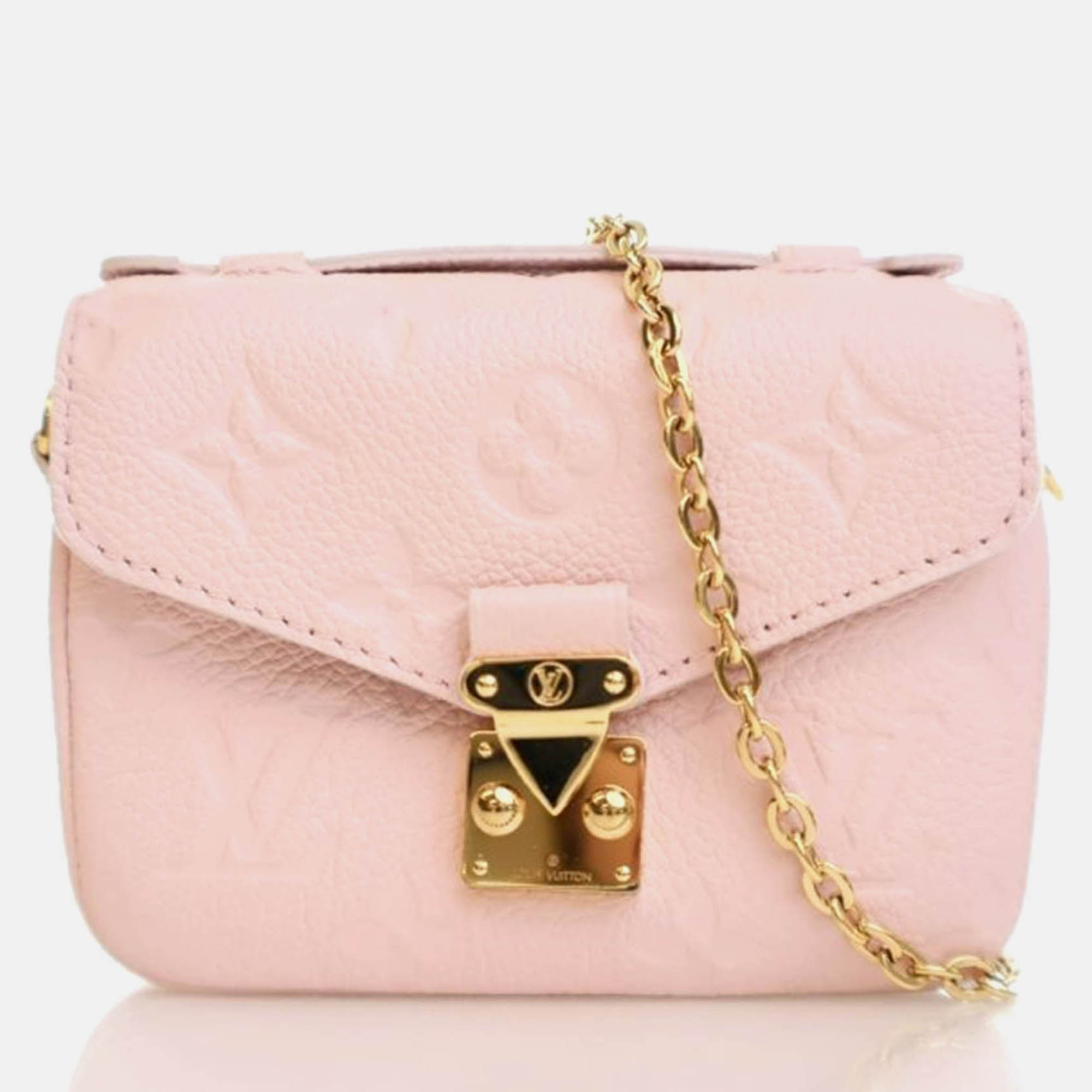 

Louis Vuitton Micro Pochette Metis Pink Monogram Empreinte Leather Shoulder Bag