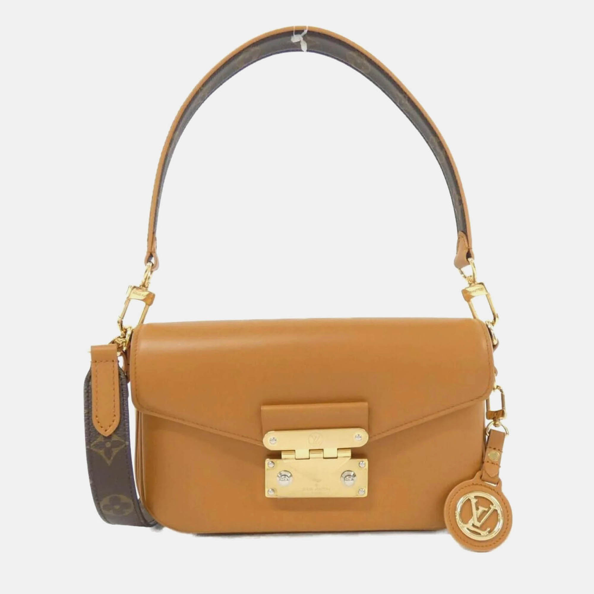 Louis Vuitton Swing Brown Coated Canvas Leather Shoulder Bag