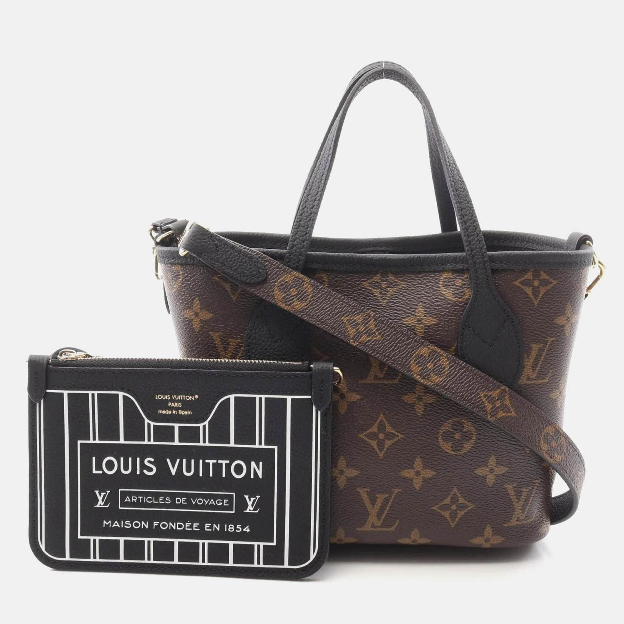 

Louis Vuitton Neverfull Inside Out BB Monogram Brown/Black Coated Canvas and Leather Tote