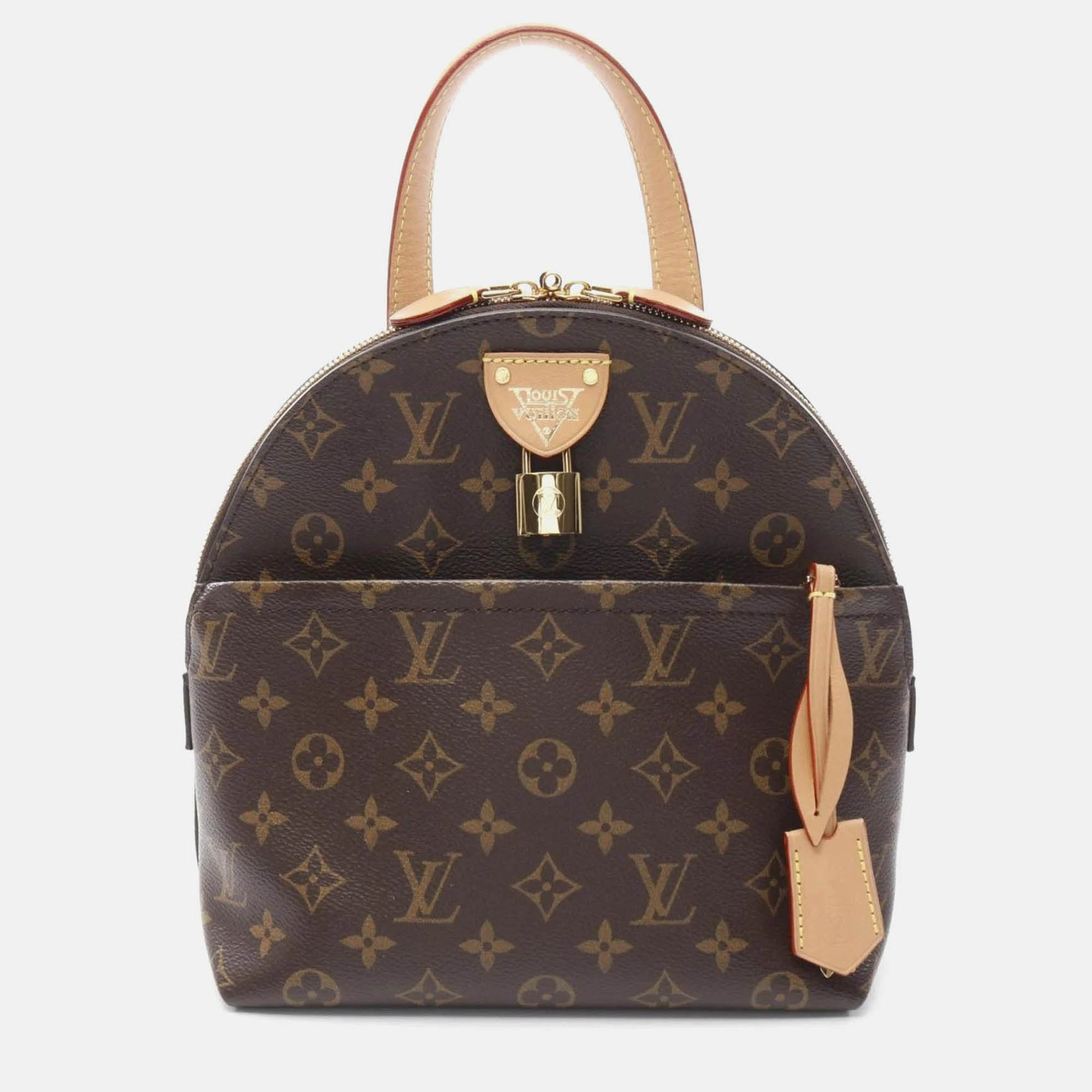

Louis Vuitton Moon Monogram Coated Canvas Leather Backpack Bag, Brown
