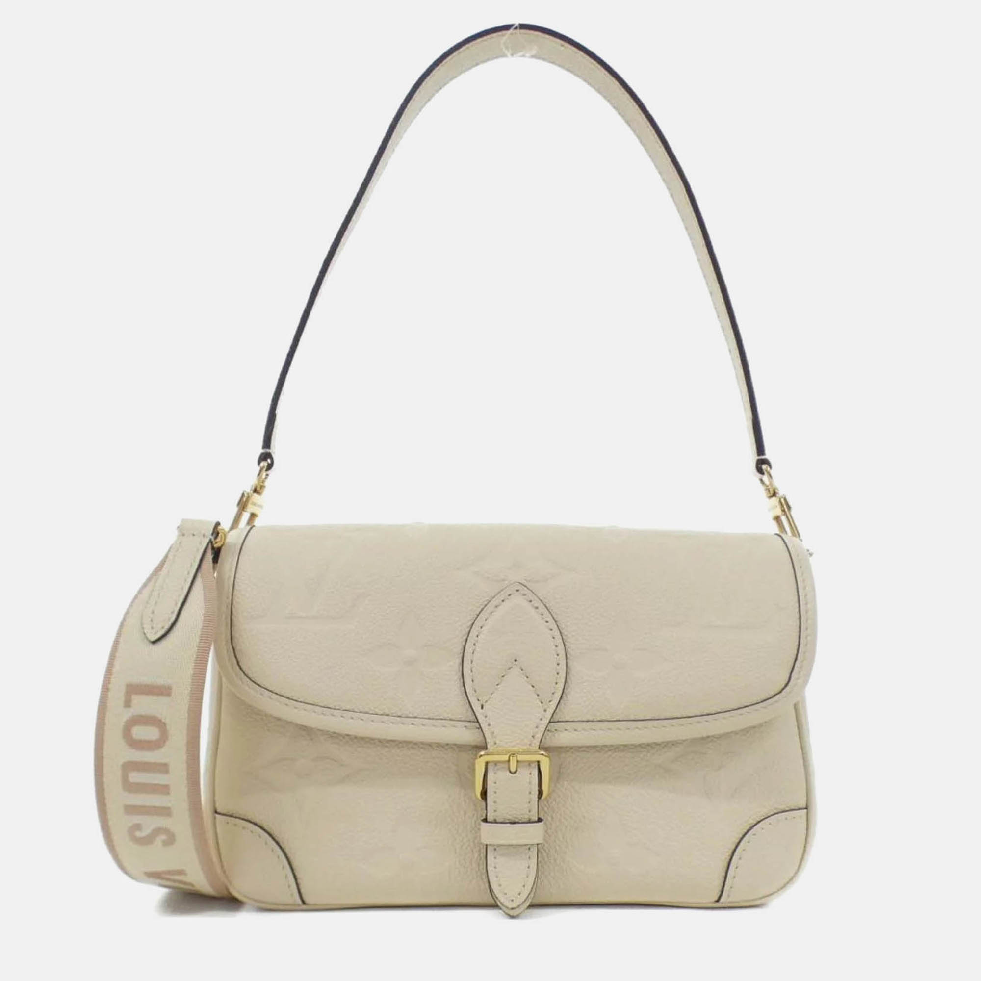 

Louis Vuitton Diane Monogram Empreinte Leather Shoulder Bag, Cream
