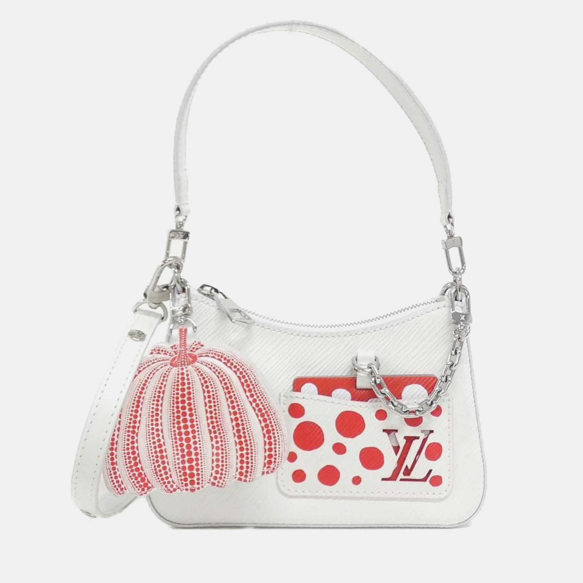 

Louis Vuitton Malellini Epi YK Leather Shoulder Bag, White