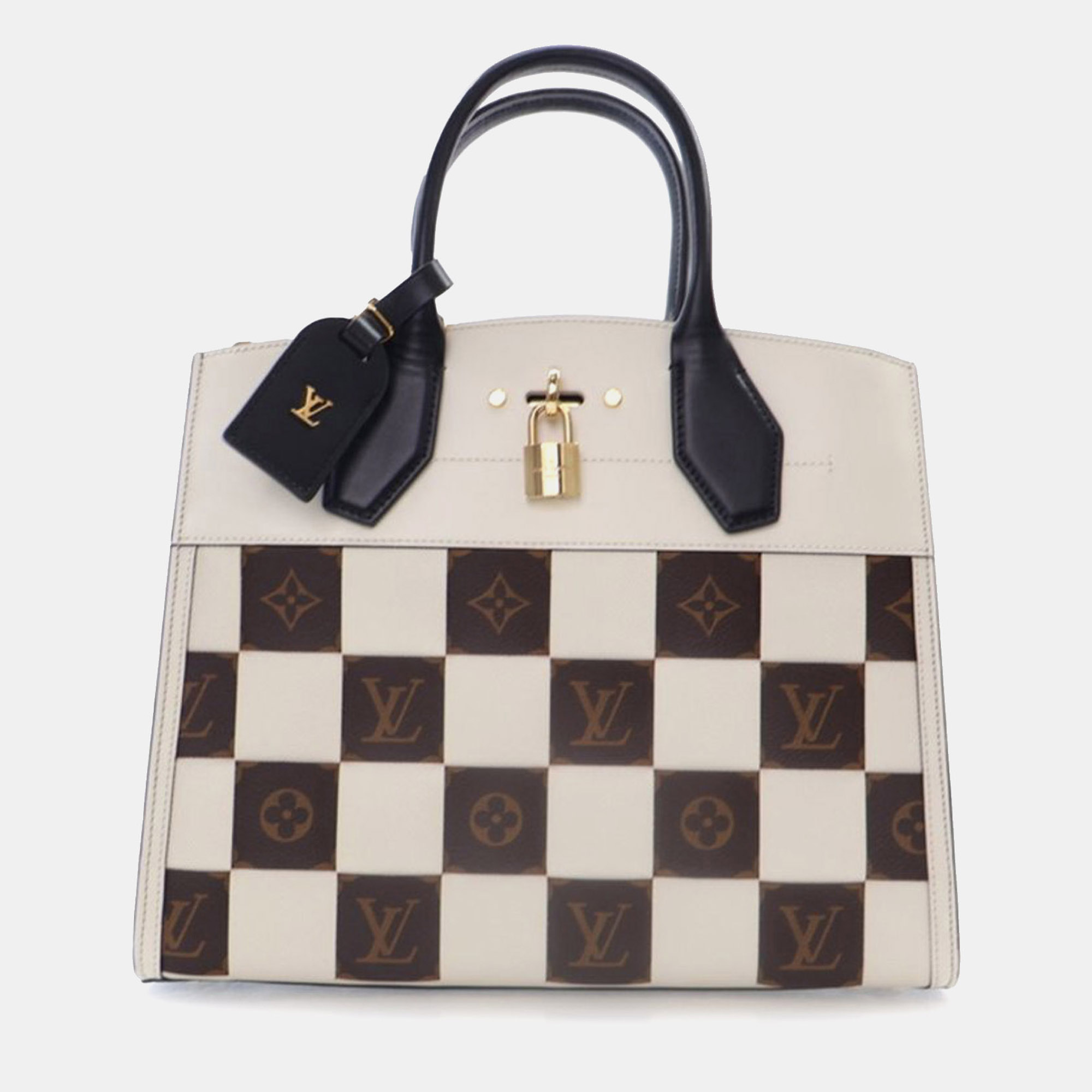 

Louis Vuitton White Damier Tressage City Steamer MM
