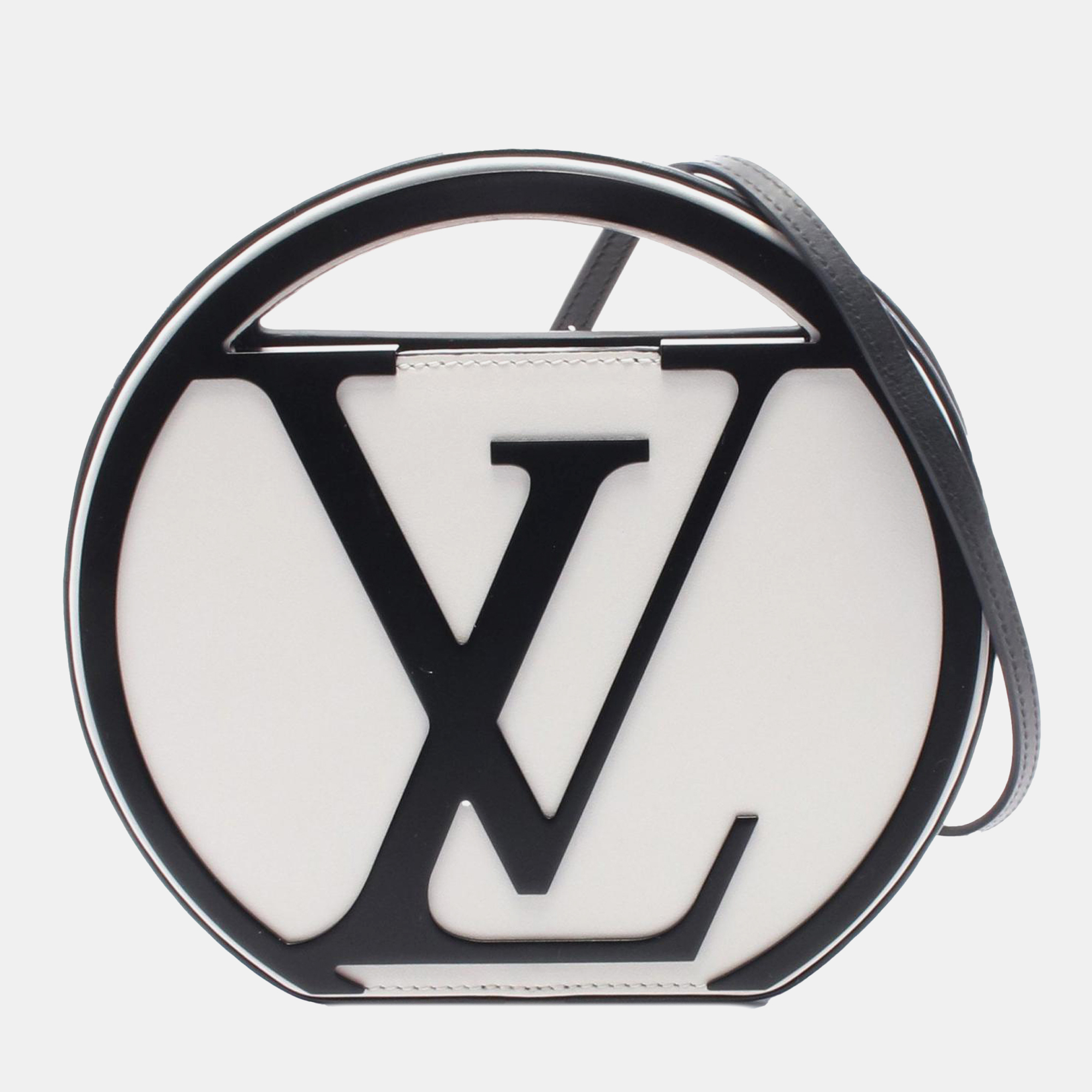 

Louis Vuitton Black White Leather Around Me PM