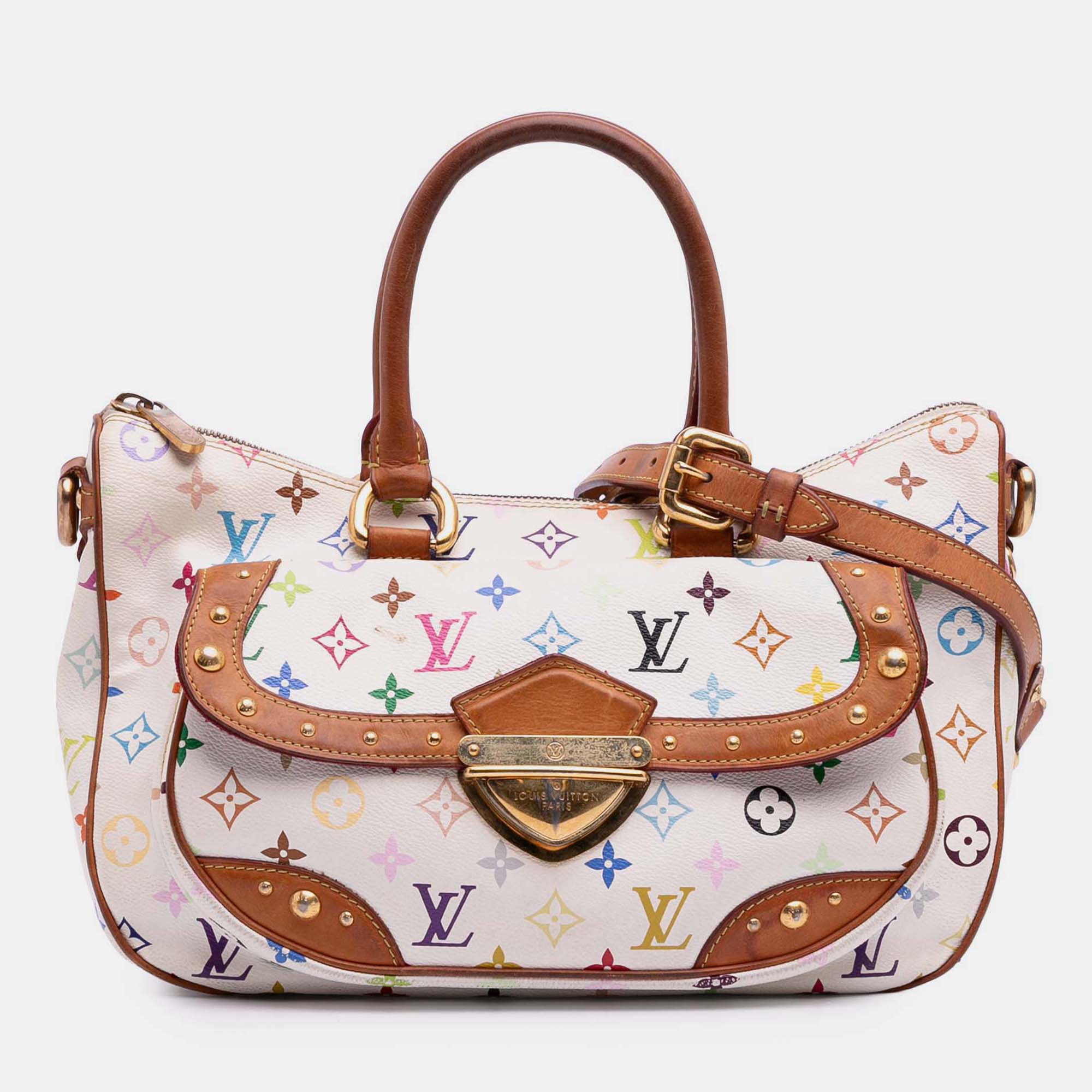 

Louis Vuitton White Monogram Multicolore Rita Bag