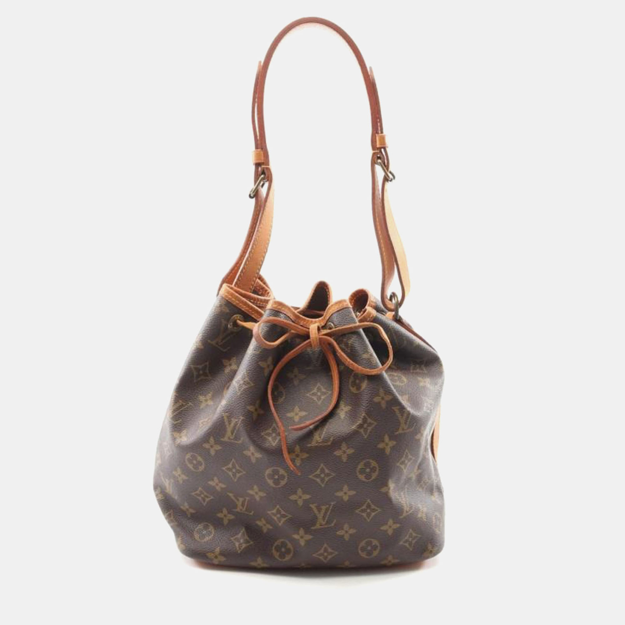 

Louis Vuitton Petit Noe Brown Monogram PVC Coated Canvas Leather Shoulder Bag