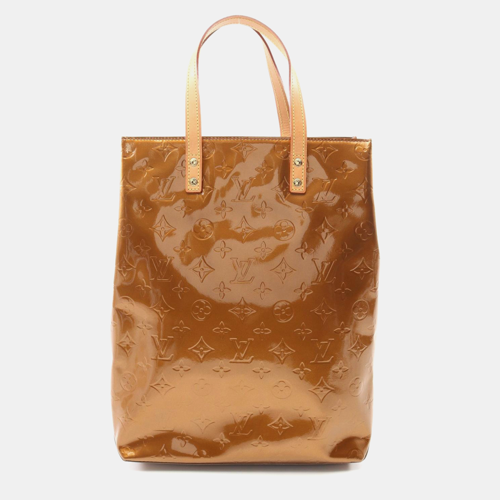 

Louis Vuitton Lead Mm Tote Bag Vernis Leather Brown Bronze