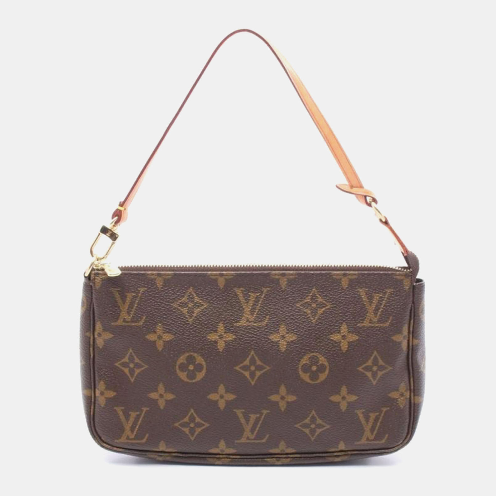 

Louis Vuitton Pochette Accessoires Brown Monogram Canvas and Leather Shoulder Bag