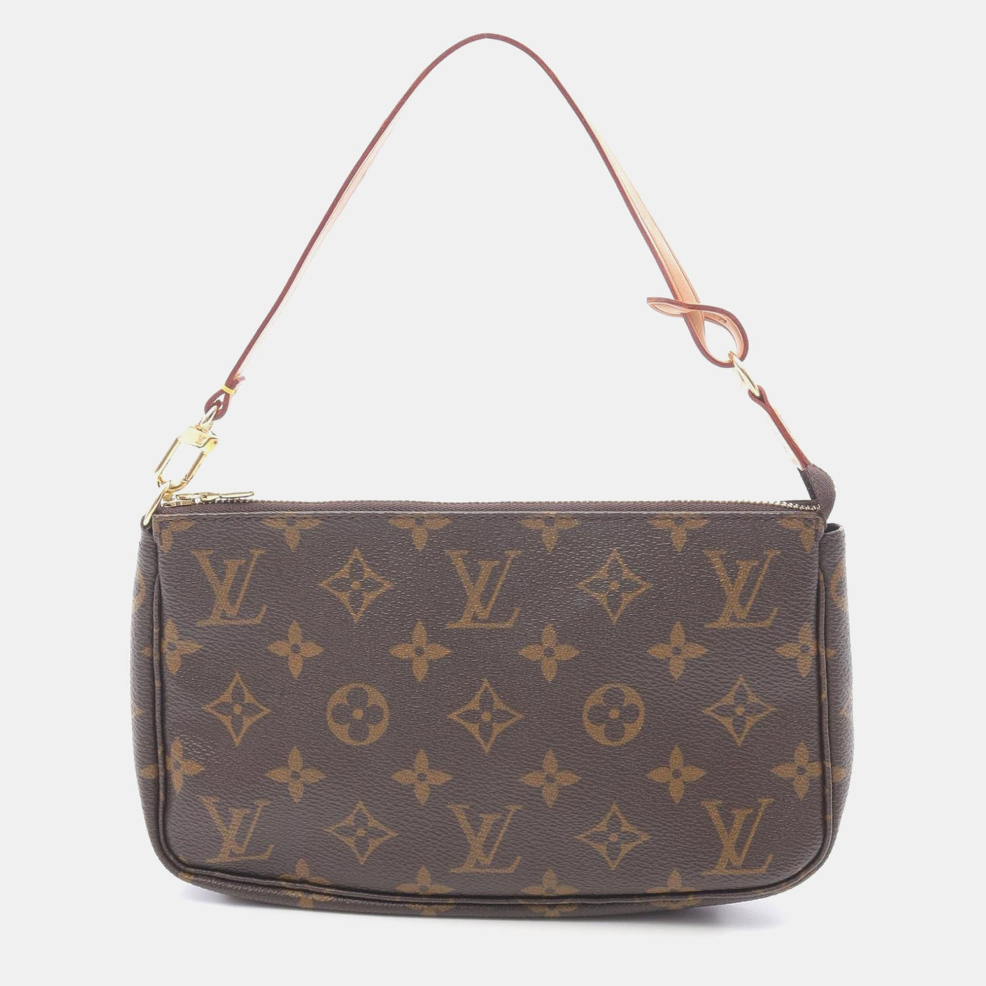 

Louis Vuitton Pochette Accessoires Brown Monogram Canvas Leather Shoulder Bag