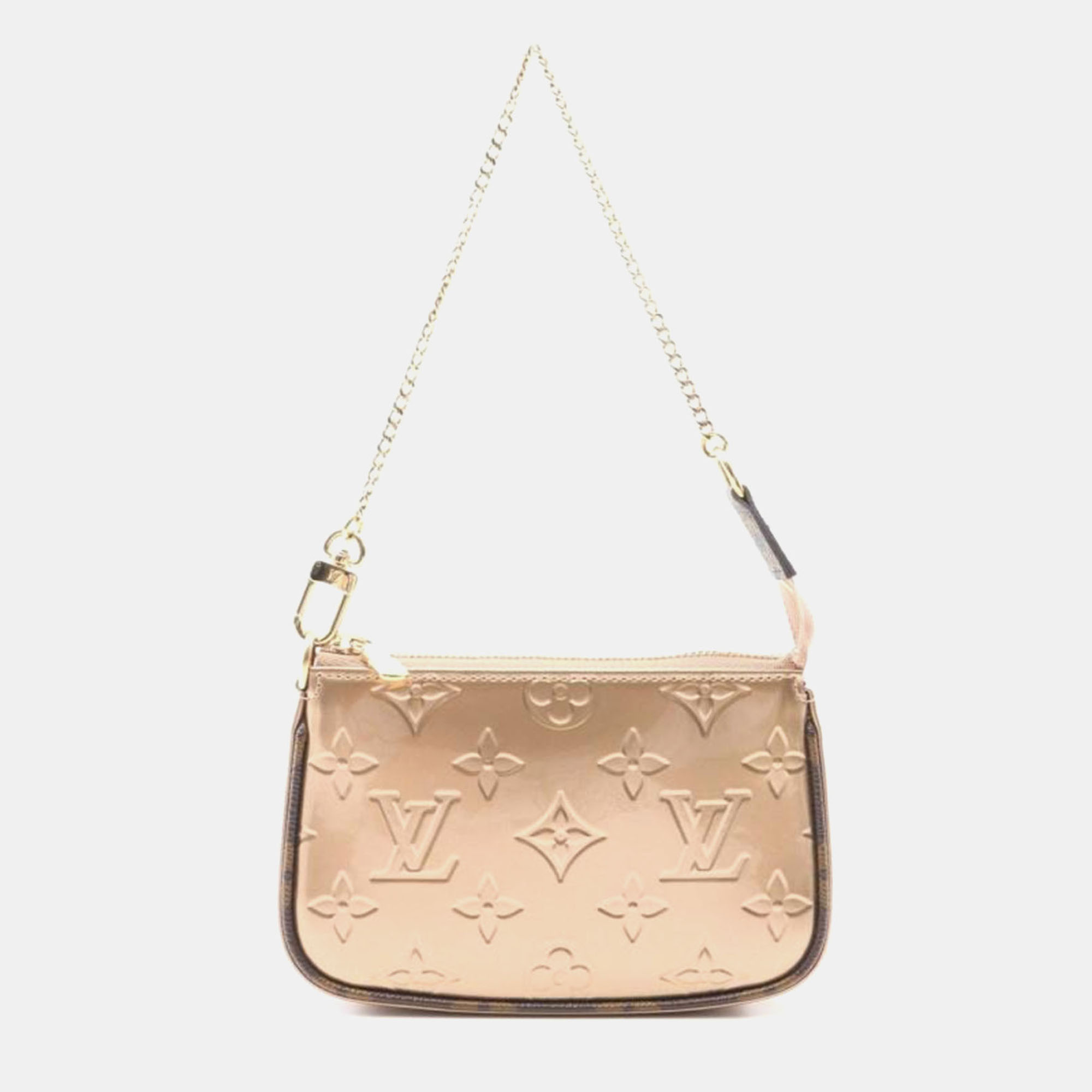 

Louis Vuitton Mini Pochette Accessoires Beige Monogram Vernis Leather Crossbody Bag