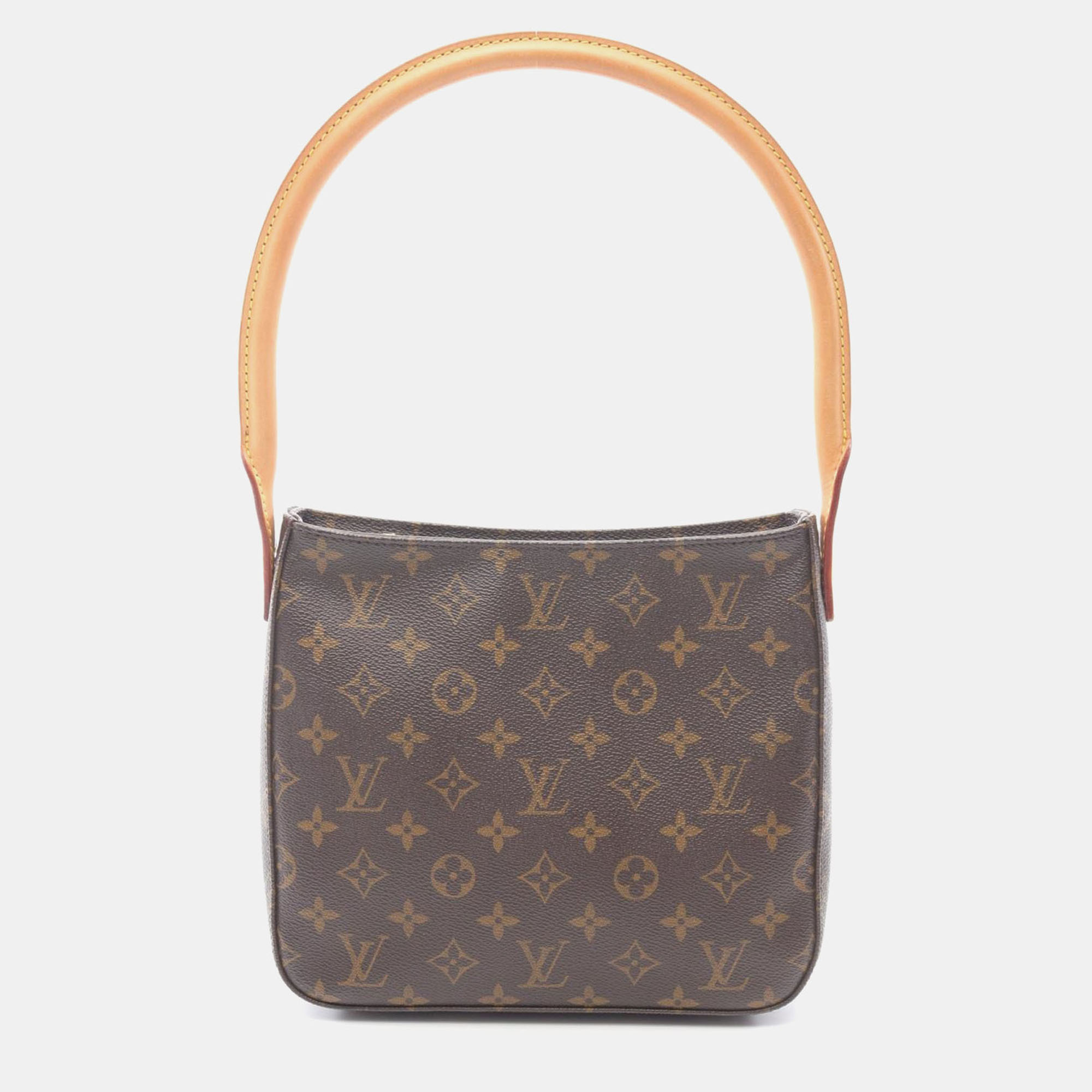 Pre-owned Louis Vuitton Looping Mm Brown Monogram Canvas One Shoulder Bag