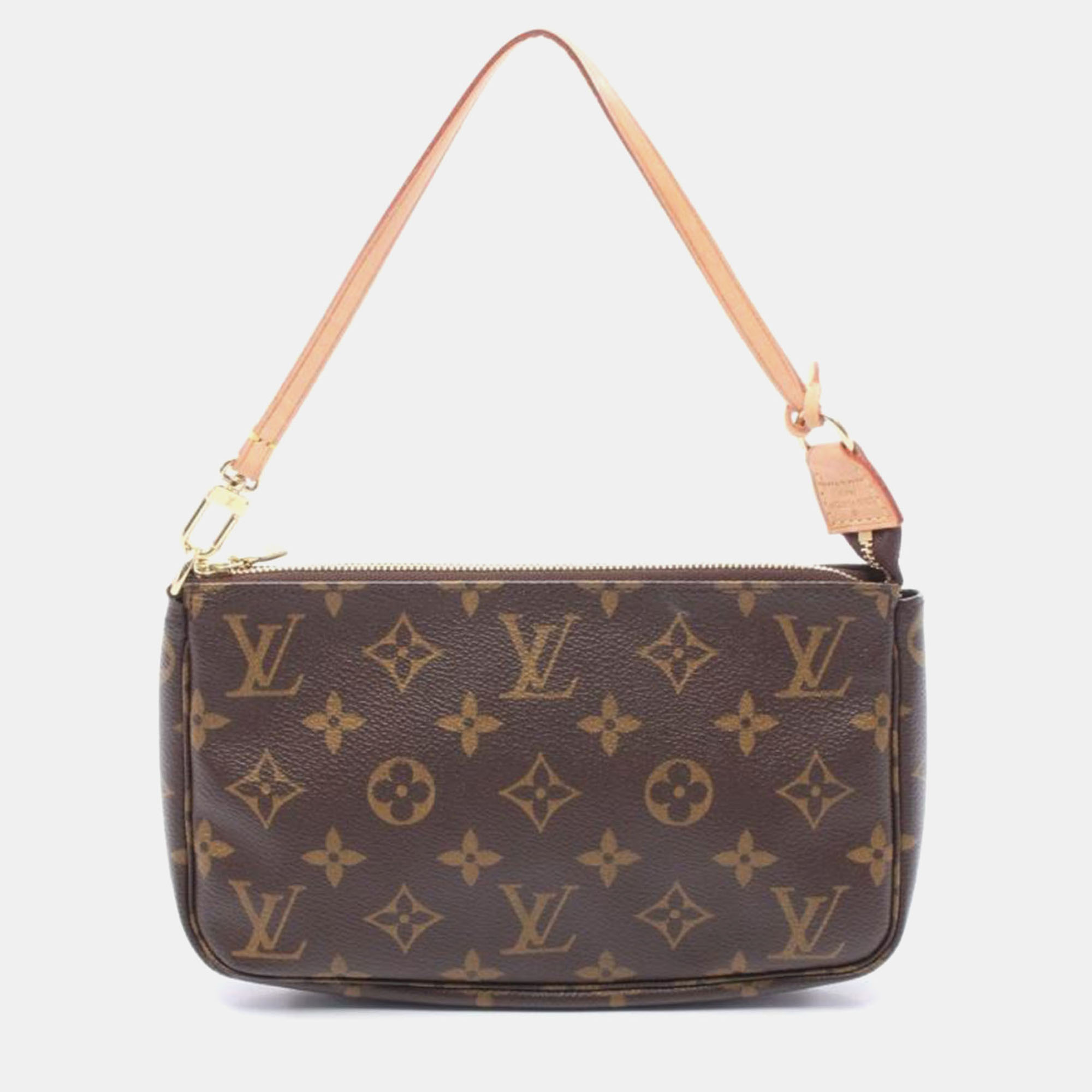 

Louis Vuitton Pochette Accessoires Brown Monogram Canvas and Leather Shoulder Bag