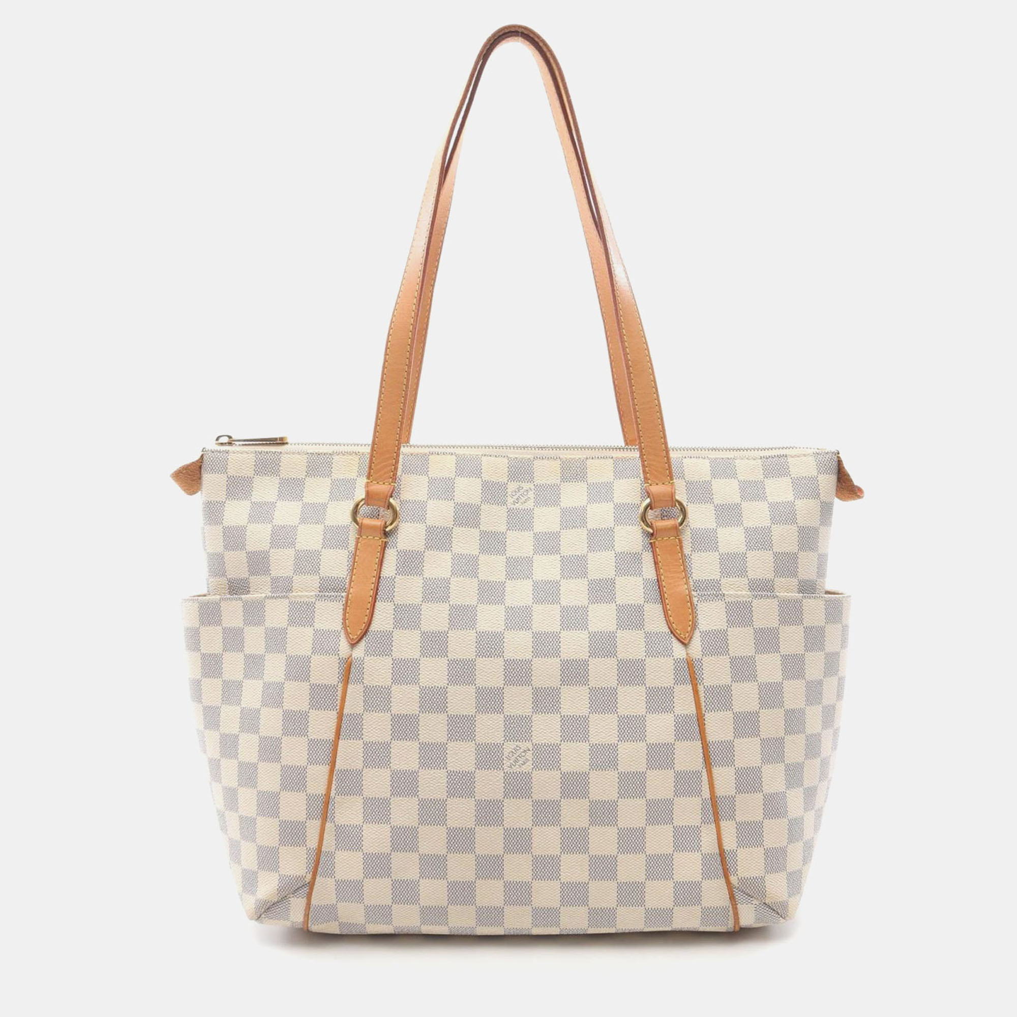 

Louis Vuitton Totally MM White Damier Azur Canvas Shoulder Bag