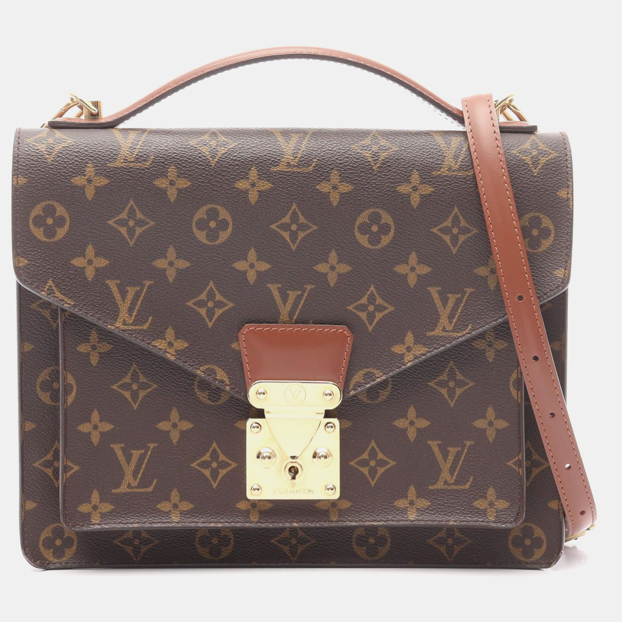 

Louis Vuitton Monceau 28 Brown Monogram Canvas Crossbody Shoulder Briefcase Bag