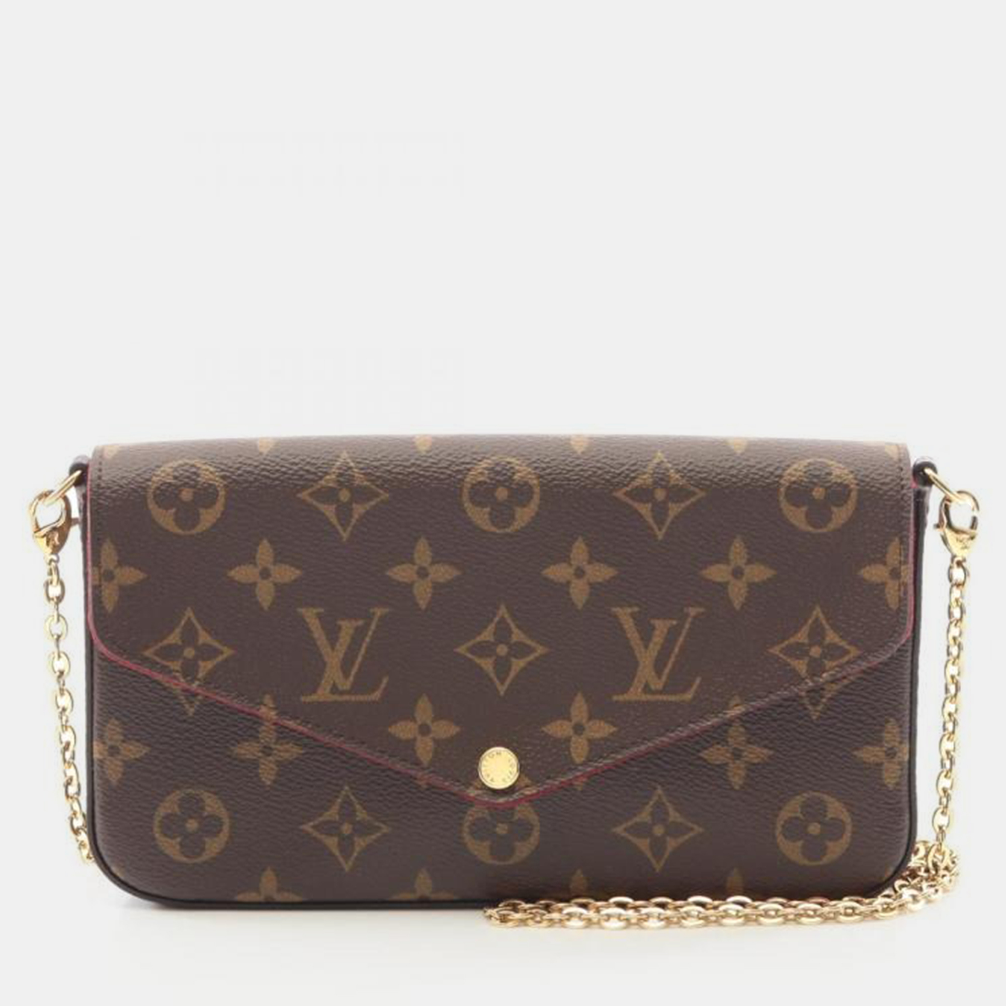 

Louis Vuitton Felicie Monogram Canvas Pochette Bag, Brown