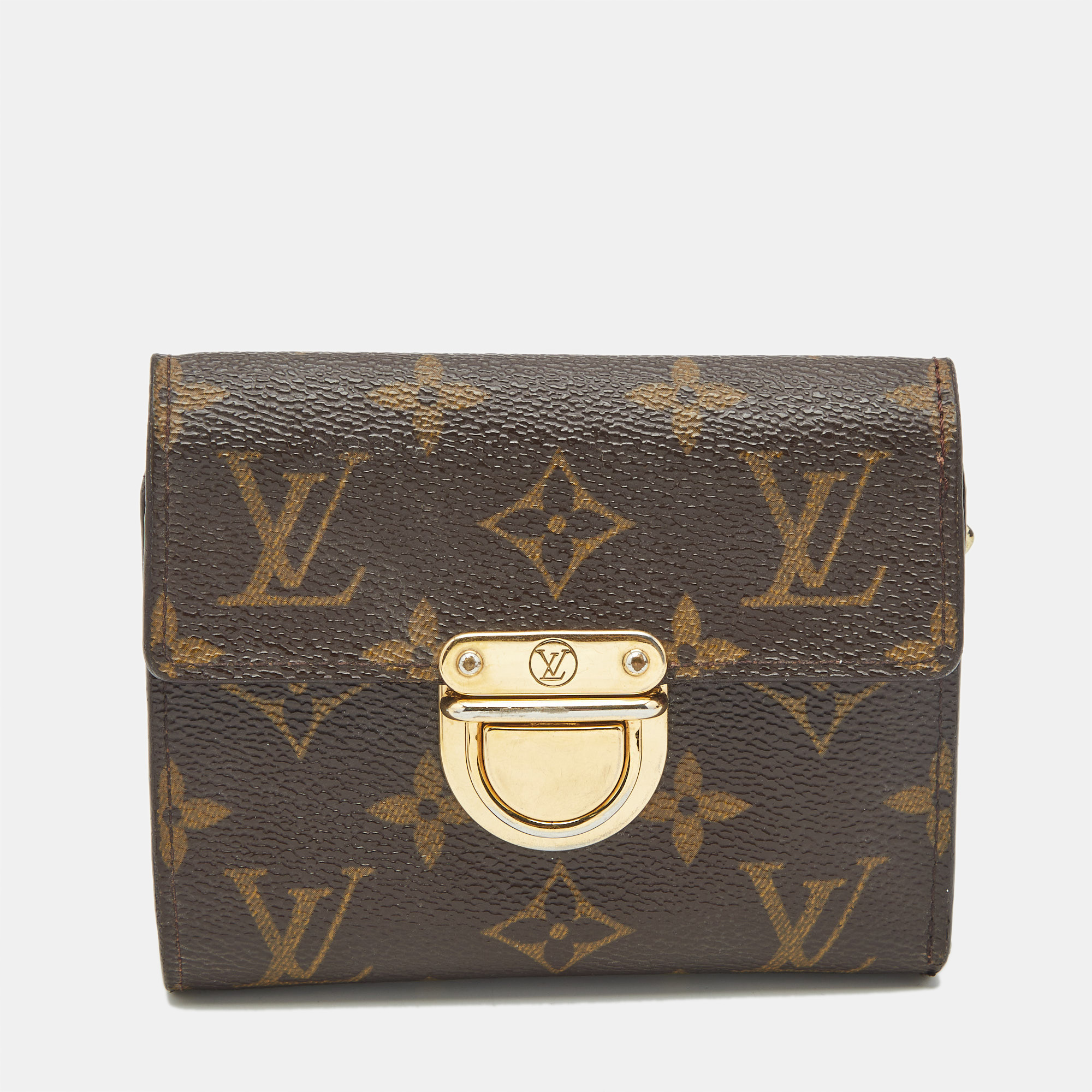 Pre-owned Louis Vuitton Monogram Canvas Koala Wallet In Brown