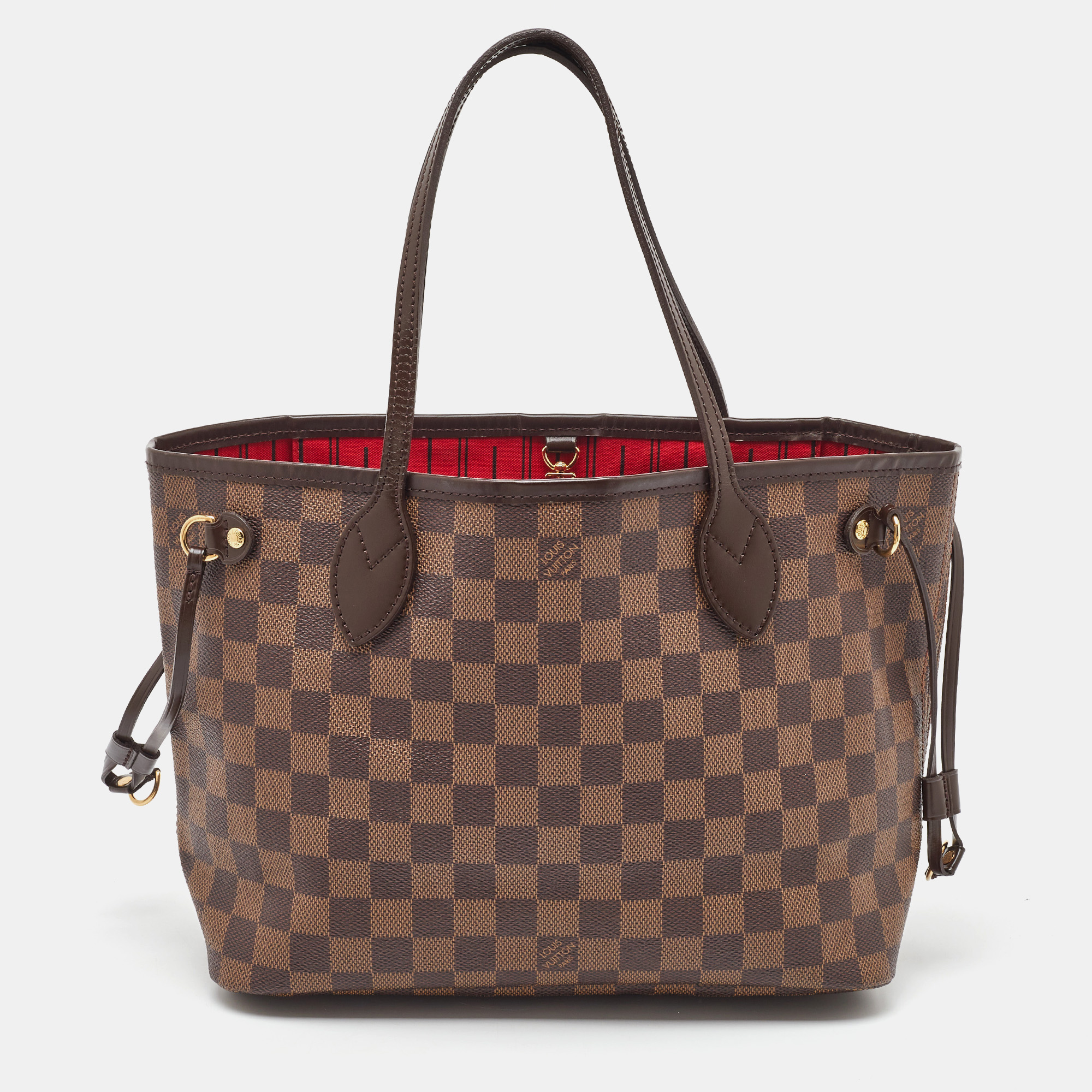 

Louis Vuitton Damier Ebene Canvas Neverfull PM Bag, Brown