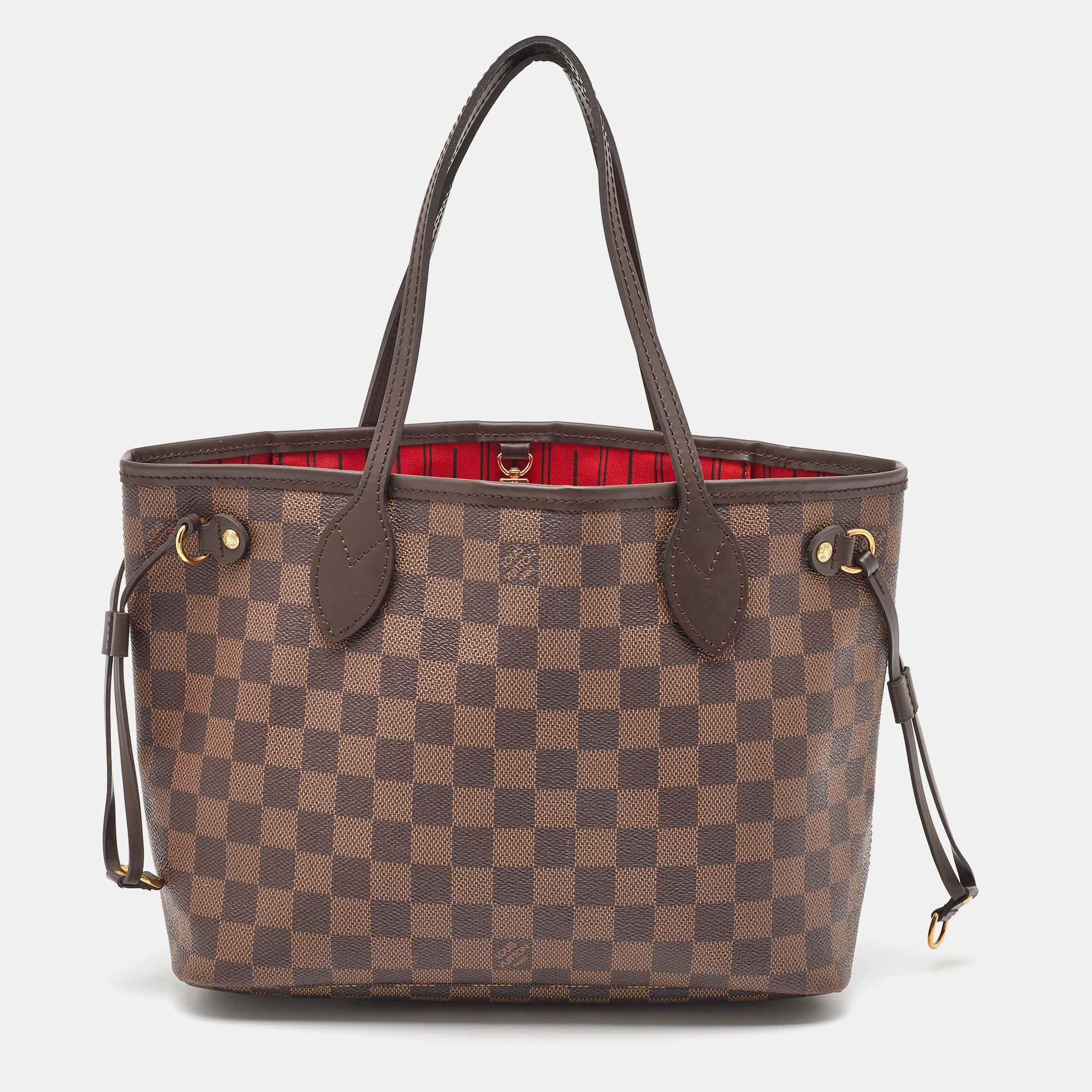 

Louis Vuitton Damier Ebene Canvas Neverfull PM Bag, Brown