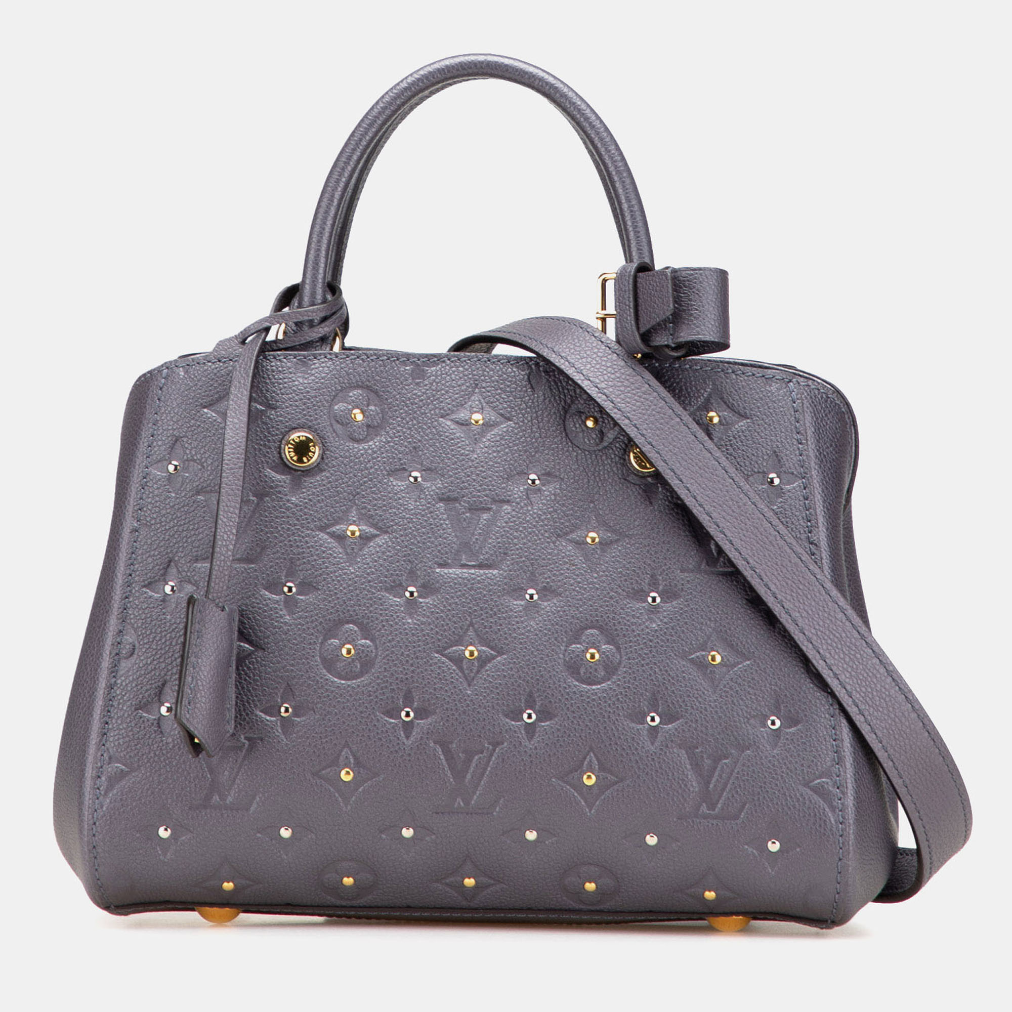 

Louis Vuitton Grey Monogram Empreinte Studded Montaigne BB