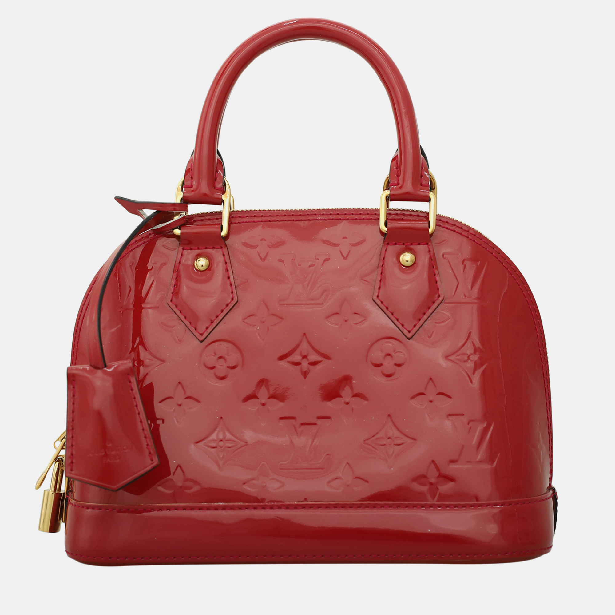 

Louis Vuitton Monogram Vernis Alma BB Bag, Red
