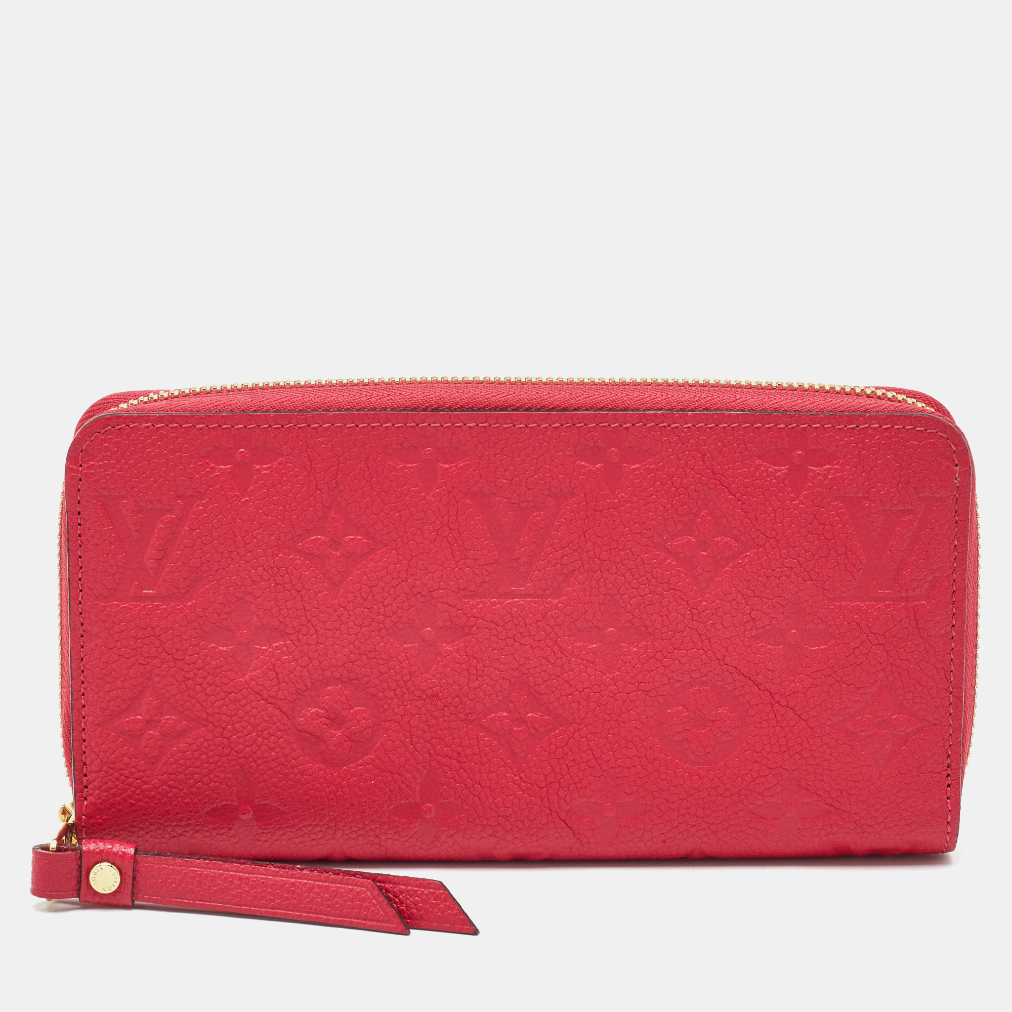 

Louis Vuitton Cherry Monogram Empreinte Leather Zippy Wallet, Pink