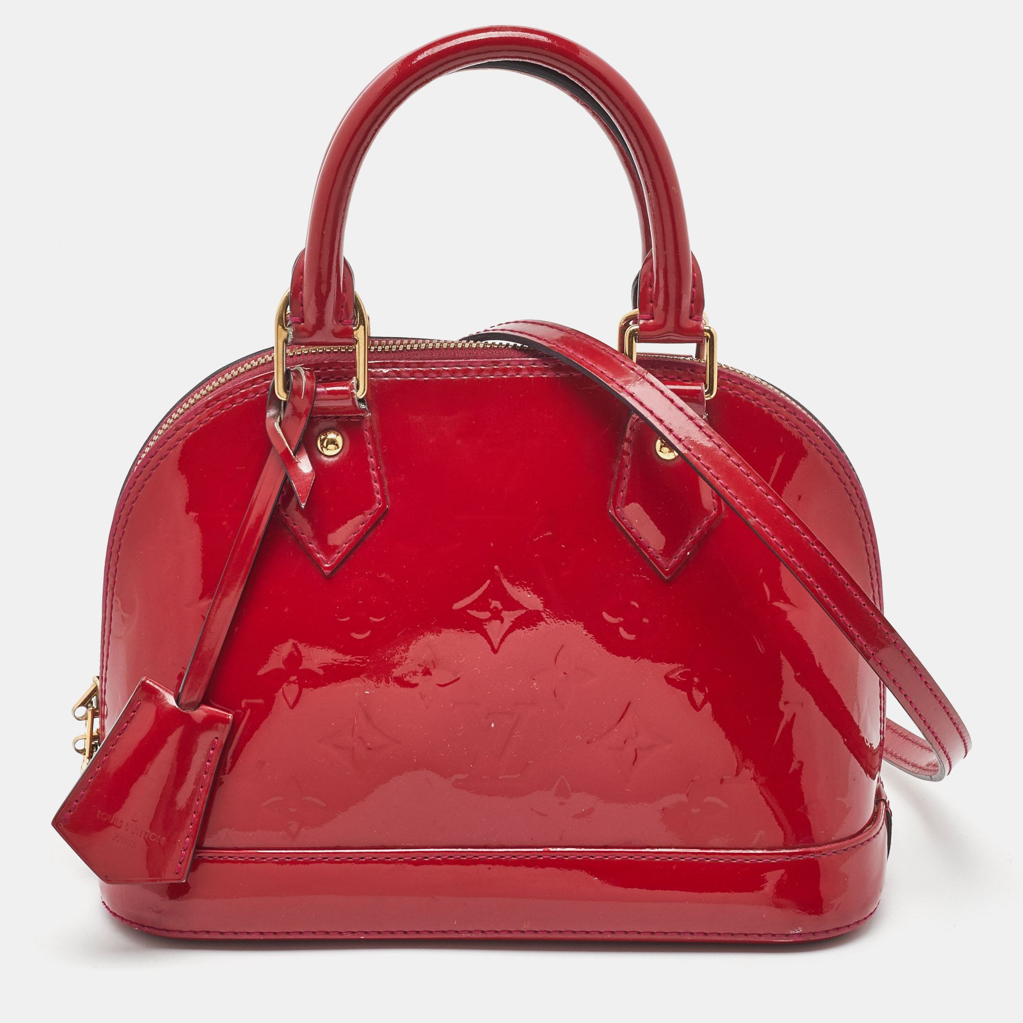 

Louis Vuitton Indian Rose Monogram Vernis Alma BB Bag, Red
