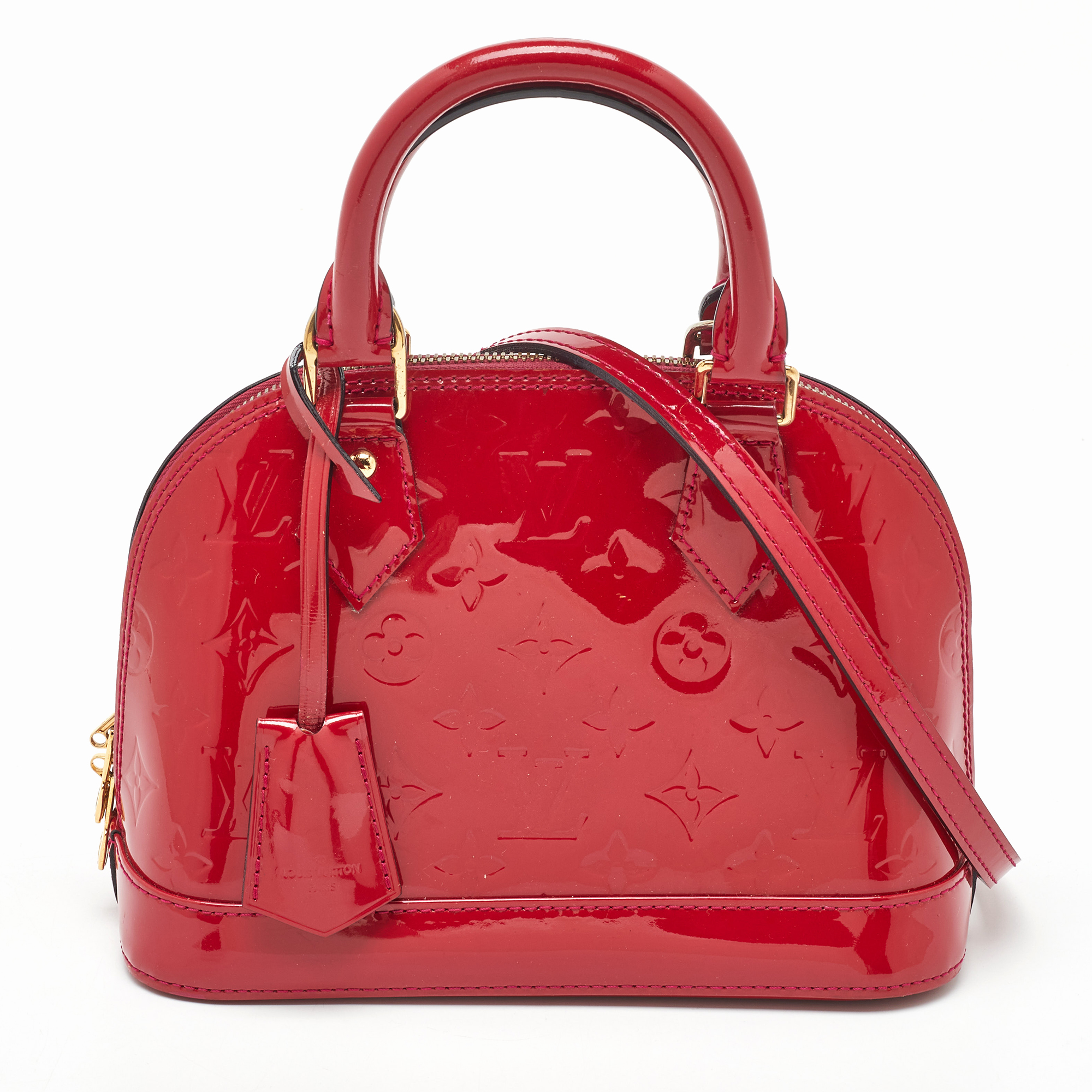

Louis Vuitton Indian Rose Monogram Vernis Alma BB Bag, Red