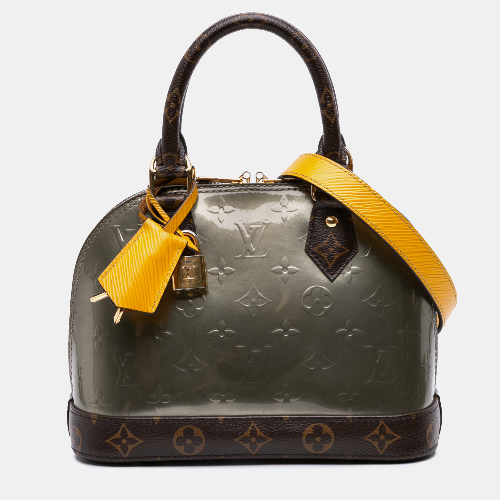 

Louis Vuitton Brown/Orange Monogram Vernis Epi Alma BB