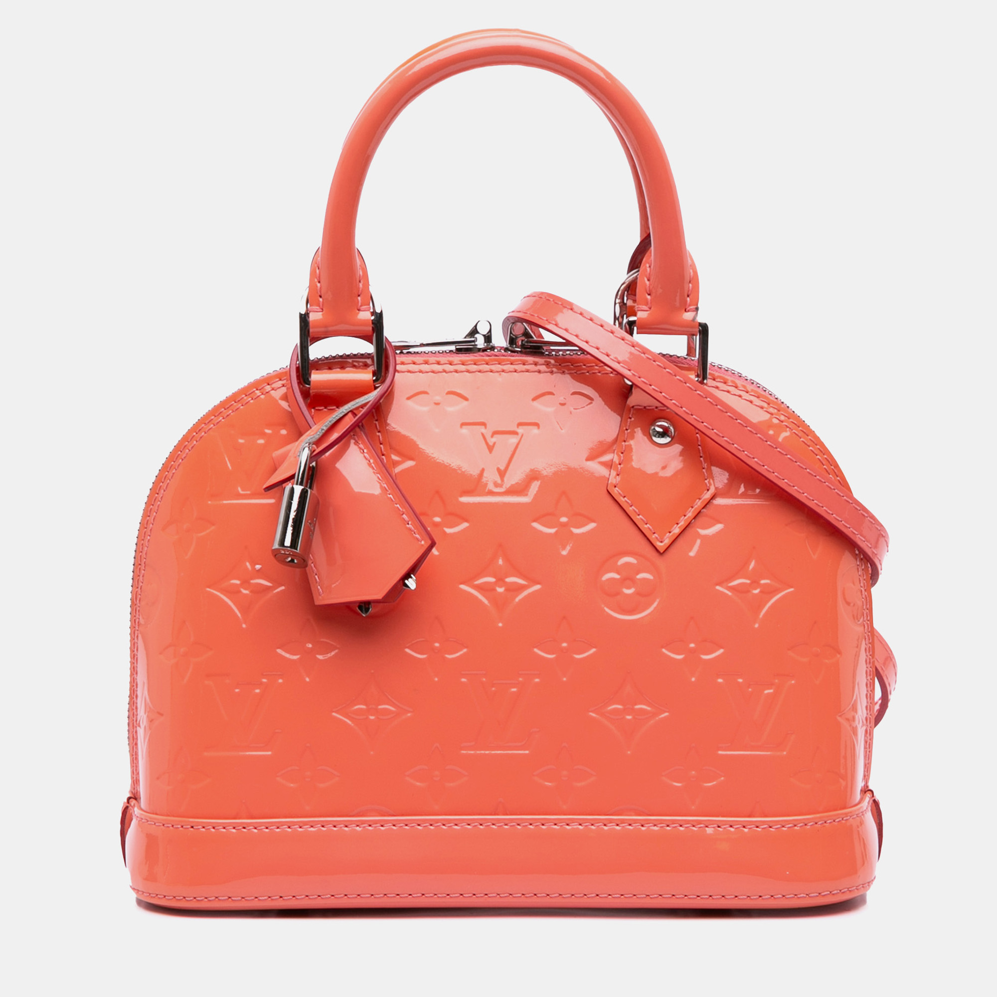 

Louis Vuitton Orange Monogram Vernis Alma BB Bag