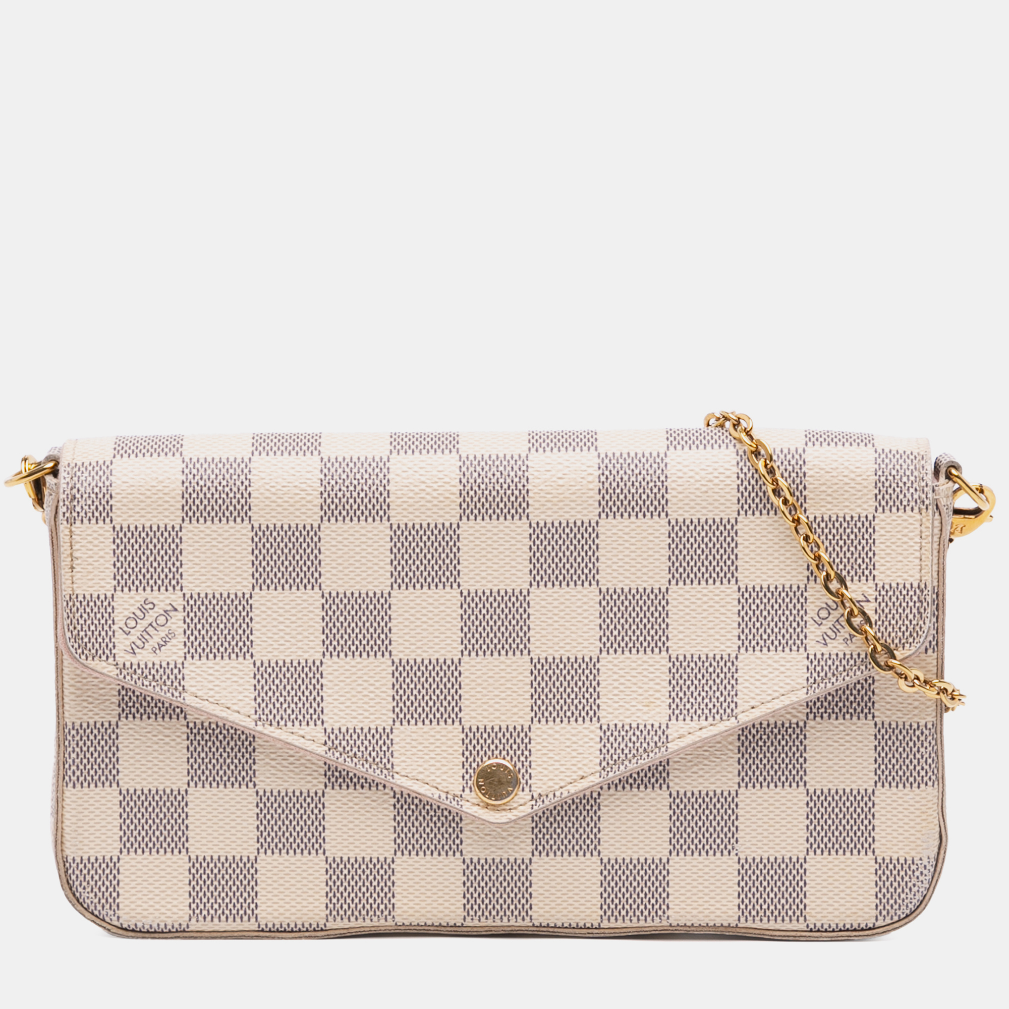 

Louis Vuitton White Damier Azur Pochette Felicie