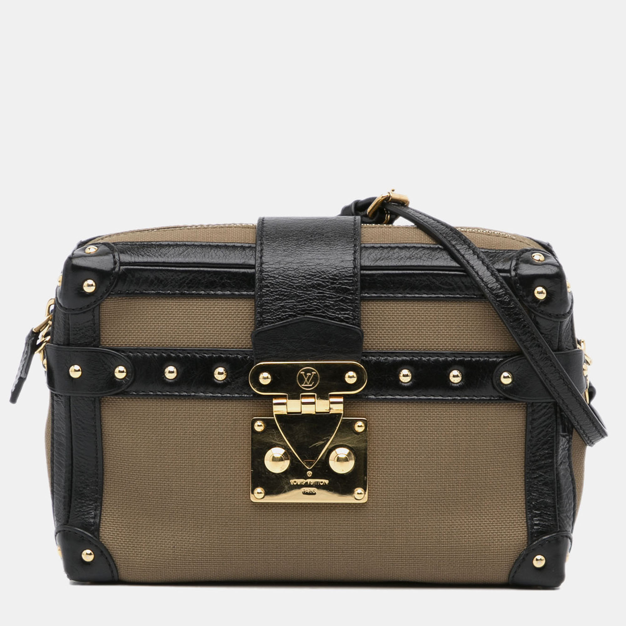 

Louis Vuitton Black Brown Petite Malle Soft MM