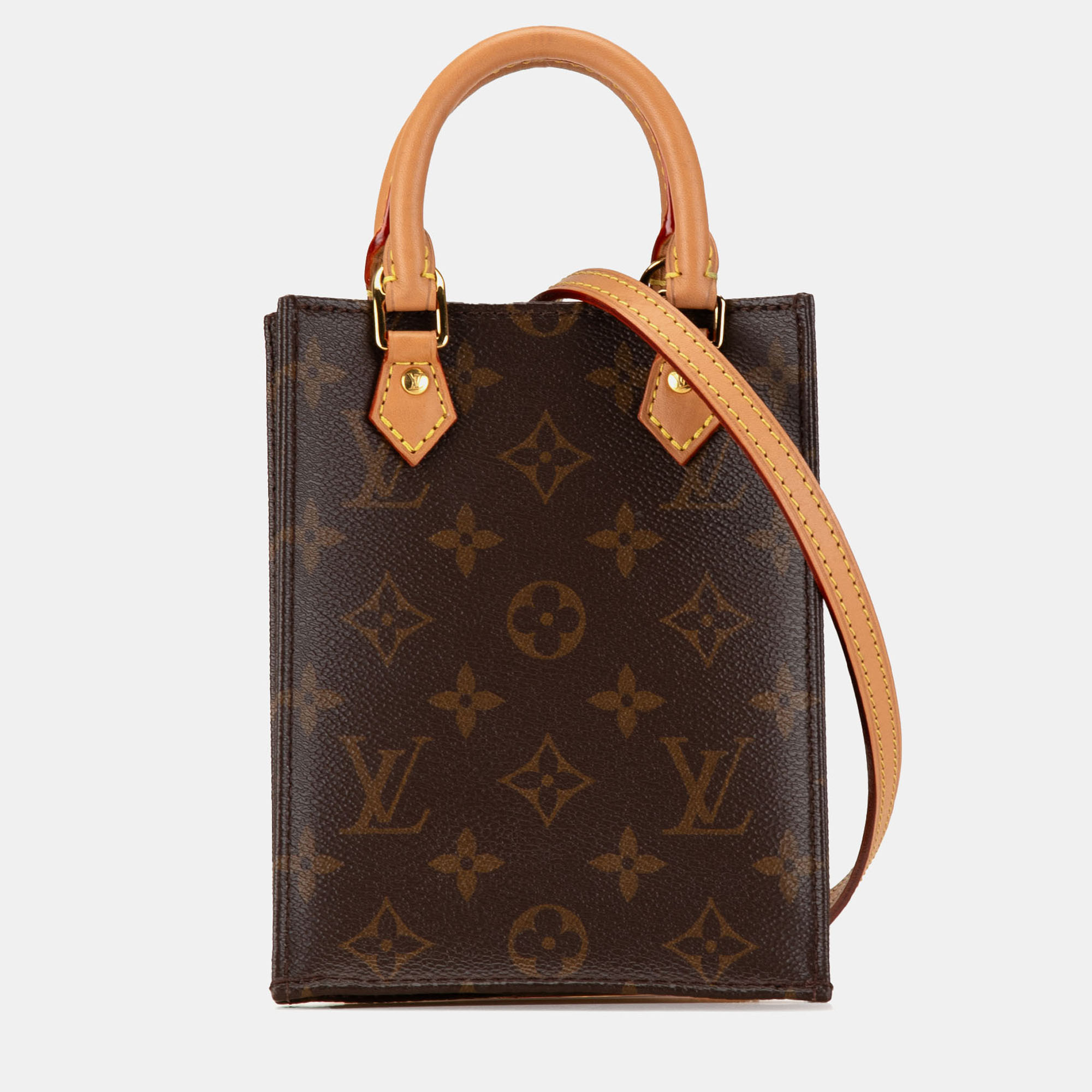 

Louis Vuitton Brown Monogram Petit Sac Plat