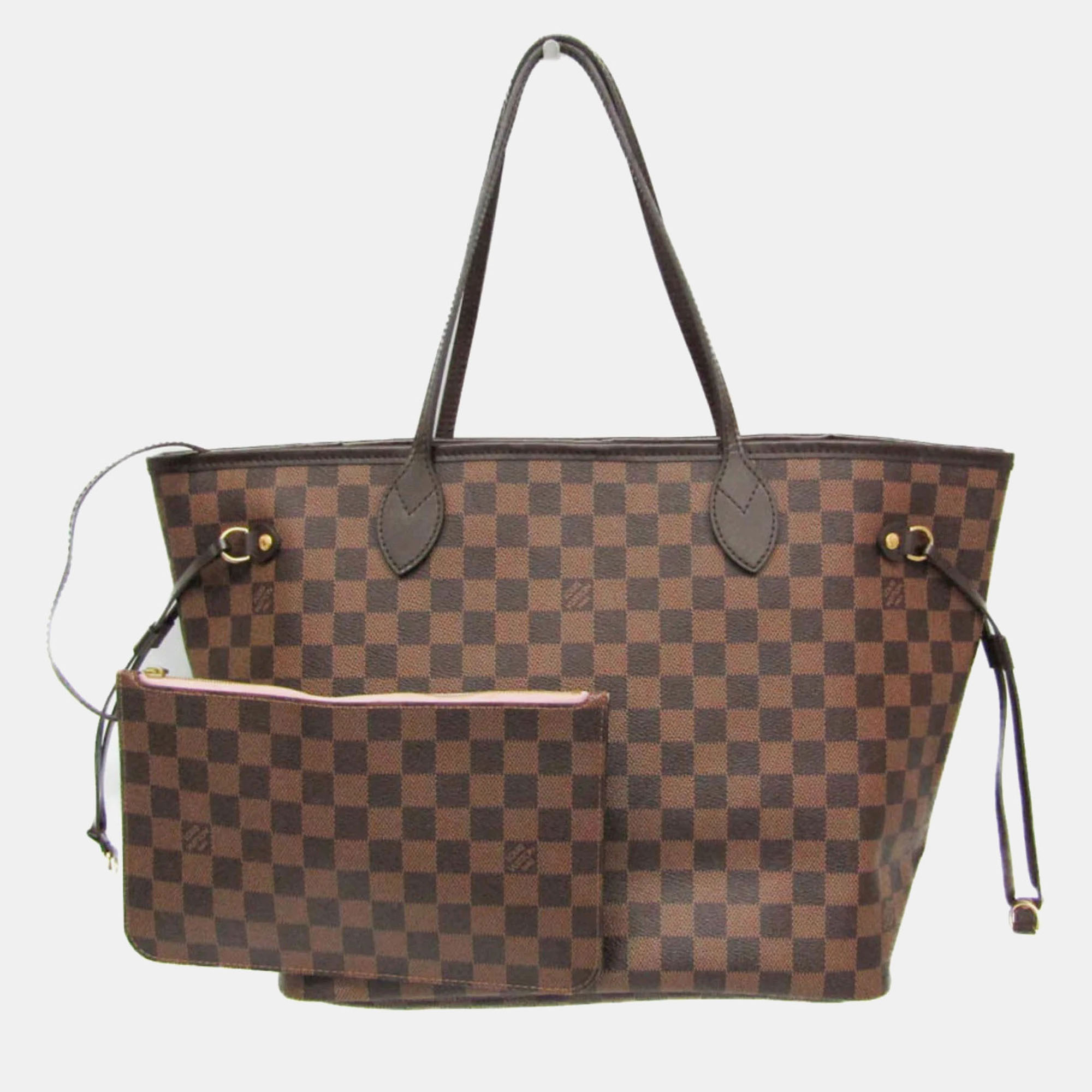 

Louis Vuitton Neverfull MM Damier Ebene Rose Ballerine Coated Canvas Tote Bag, Brown