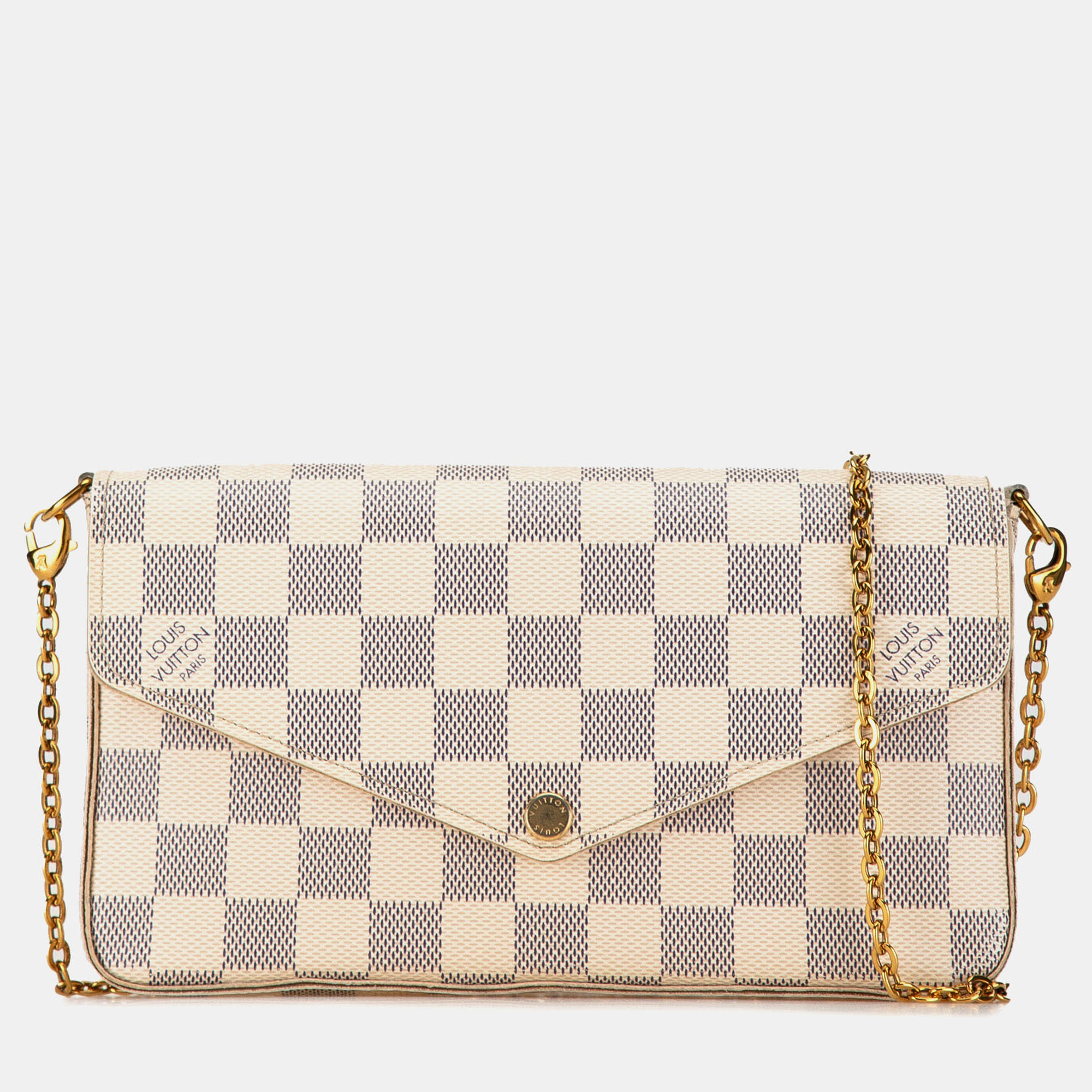

Louis Vuitton White Damier Azur Pochette Felicie
