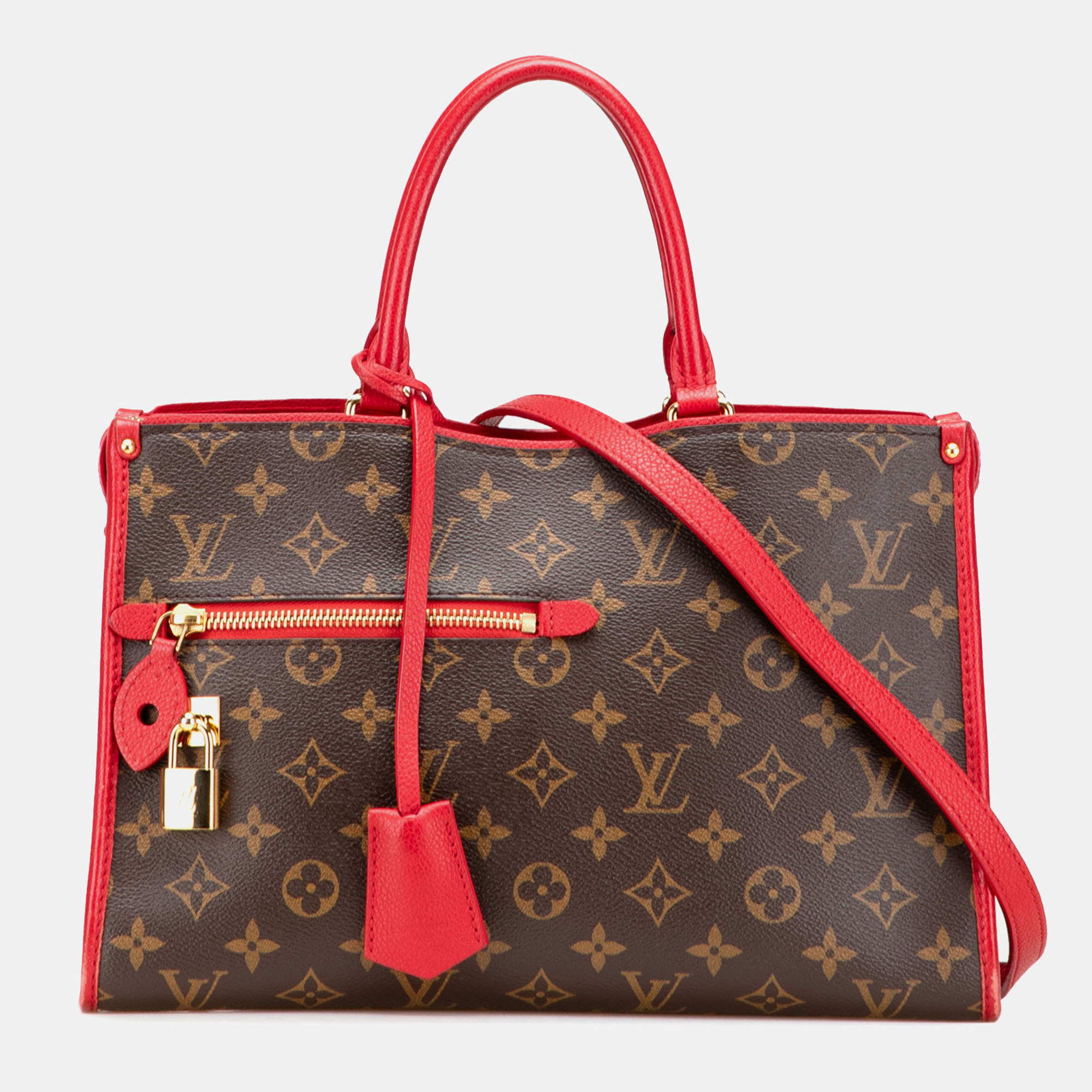 

Louis Vuitton Brown Red Monogram Popincourt PM