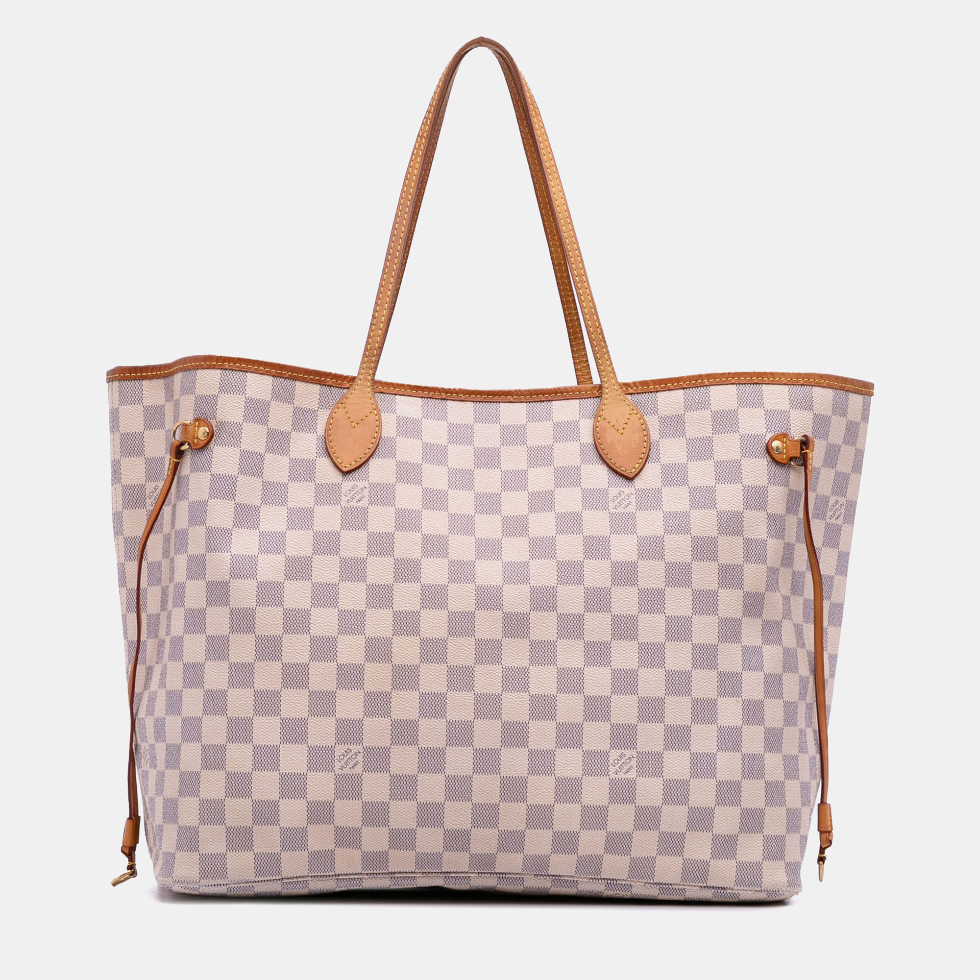 

Louis Vuitton White Damier Azur Neverfull GM