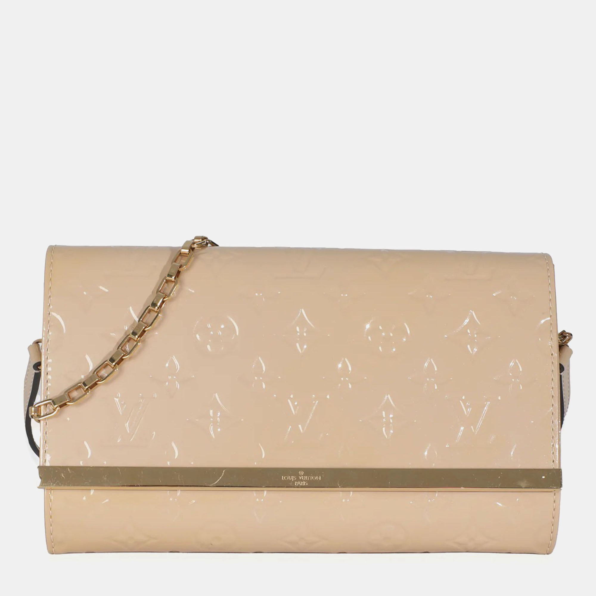 

Louis Vuitton Dune Monogram Vernis Ana Clutch, Beige