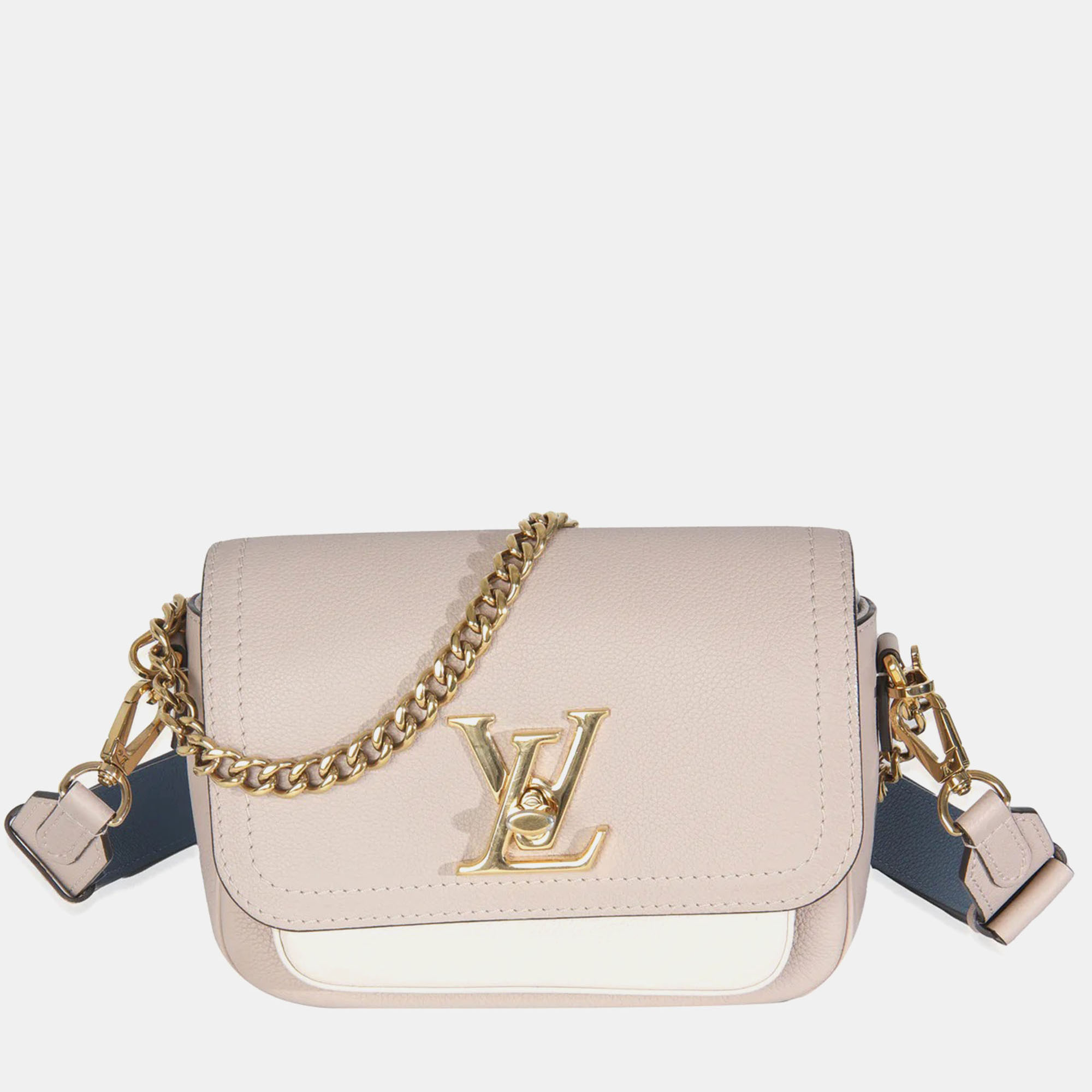 

Louis Vuitton Greige Grained Calfskin Lockme Tender, Beige