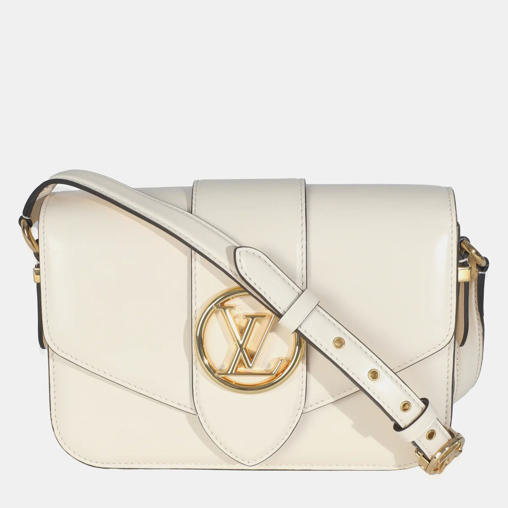 

Louis Vuitton Cream Smooth Calfskin LV Pont 9