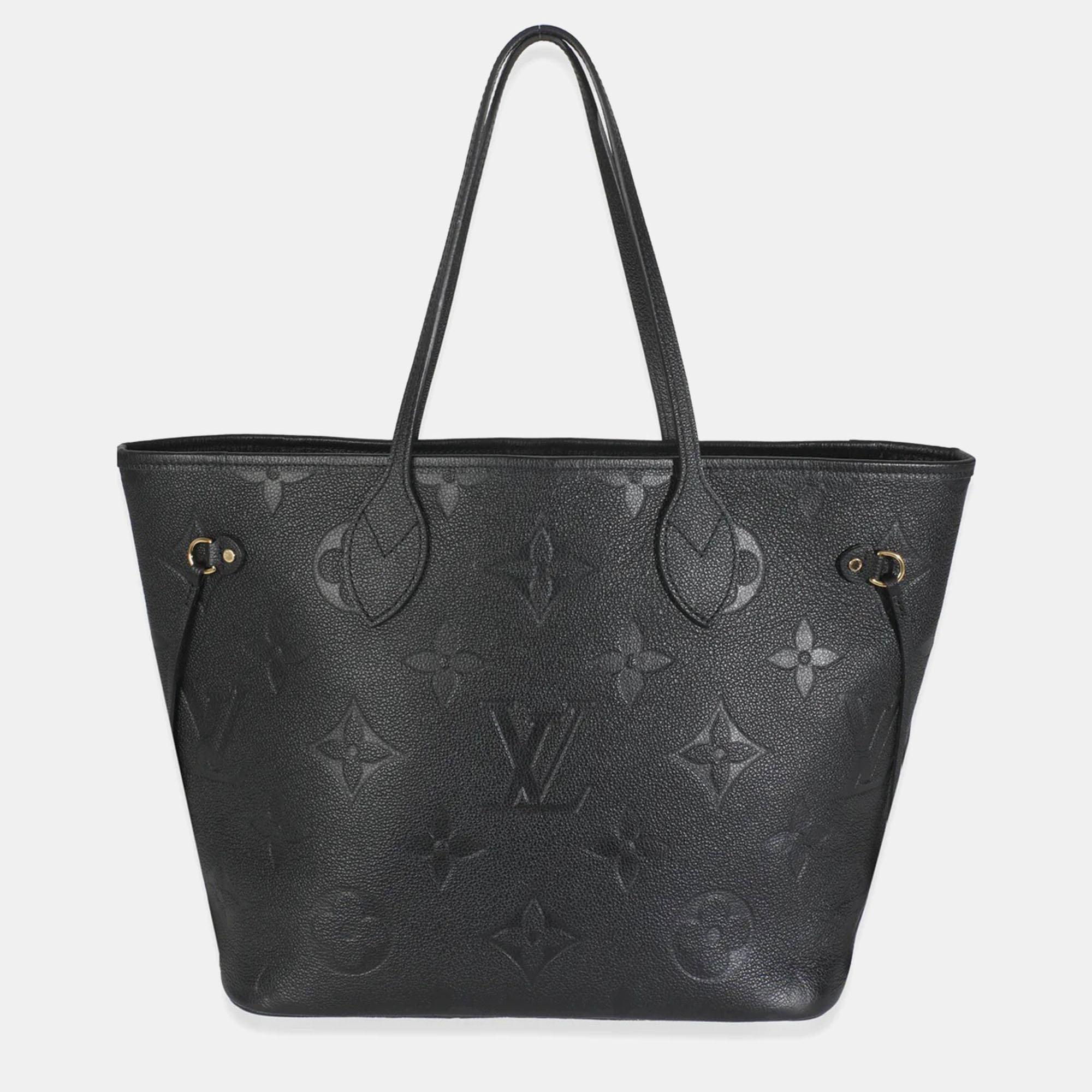 

Louis Vuitton Black Monogram Empreinte Neverfull MM