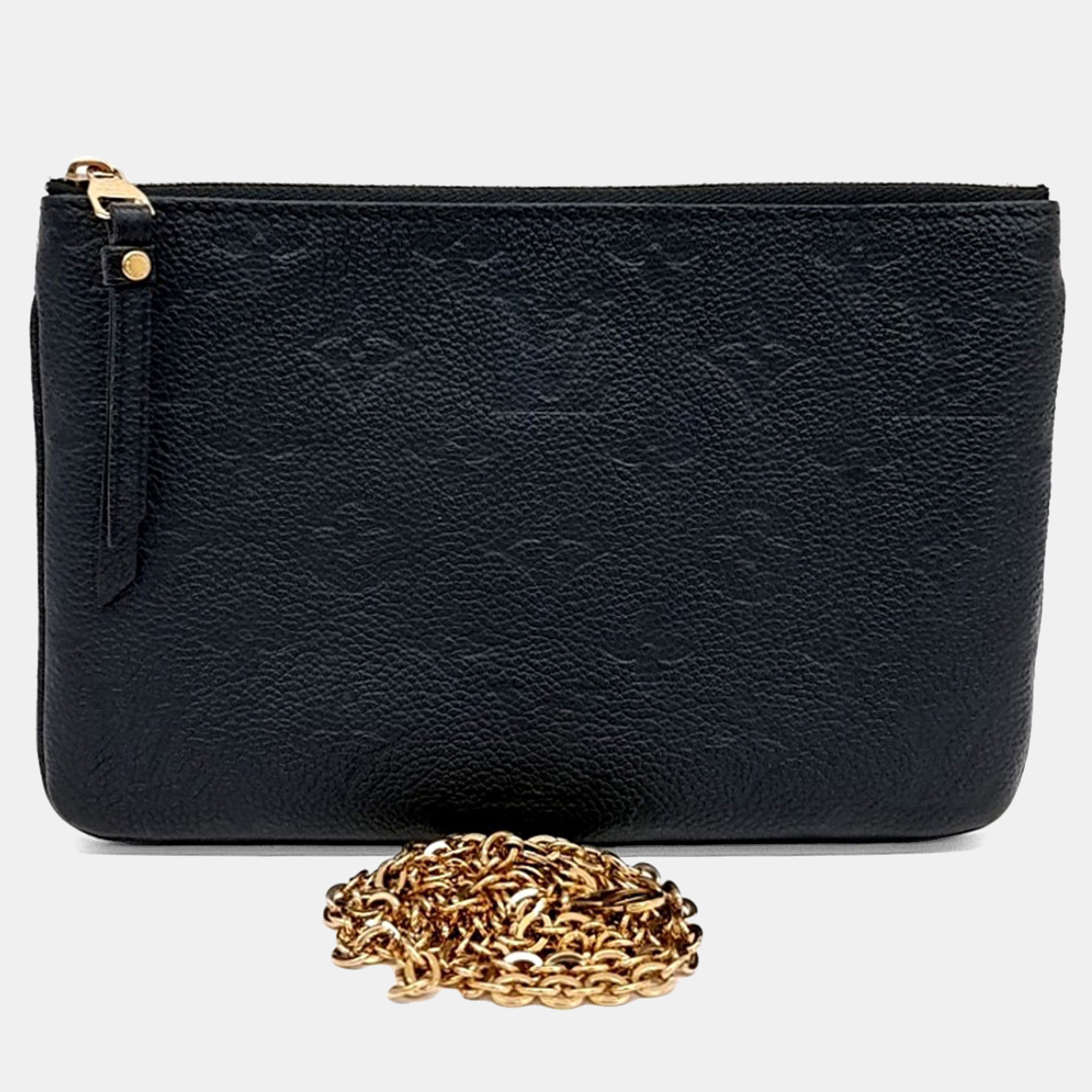 

Louis Vuitton Black Leather Double Pochette