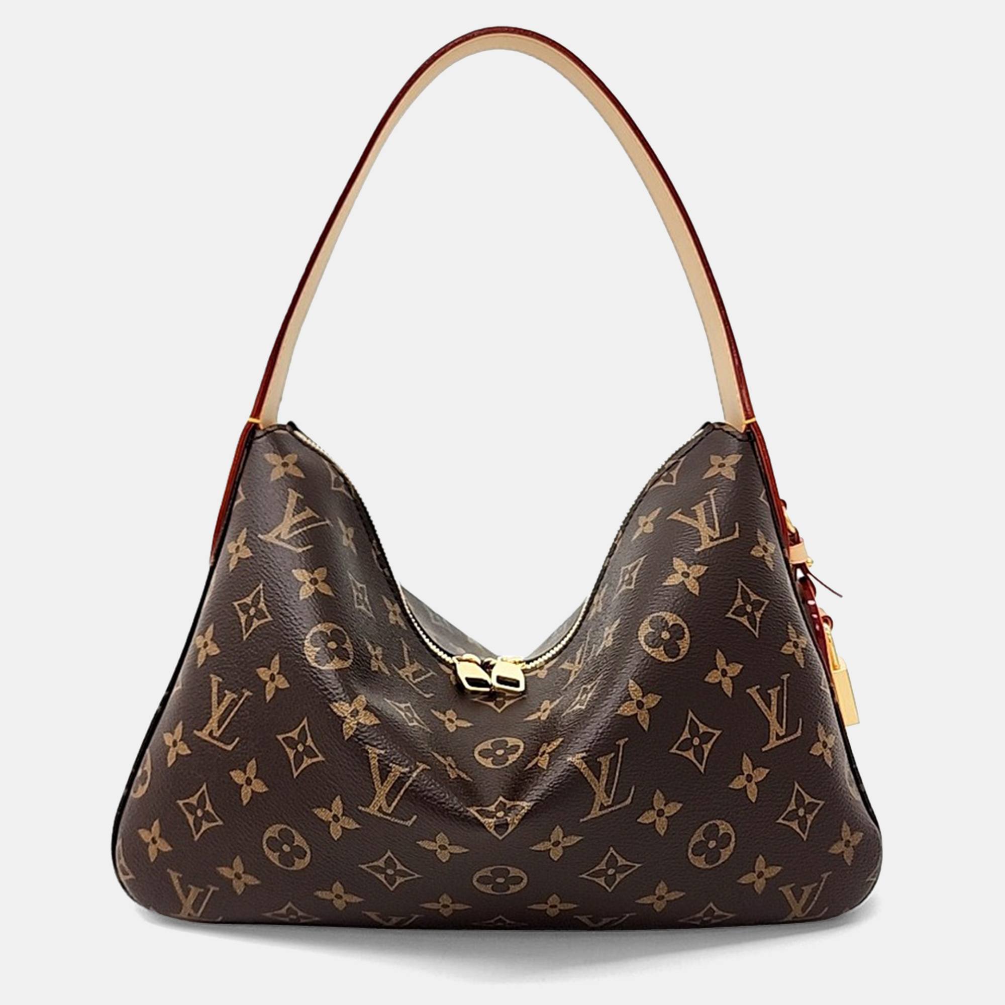 

Louis Vuitton Brown Coated Canvas and Leather Slouchy PM Bag