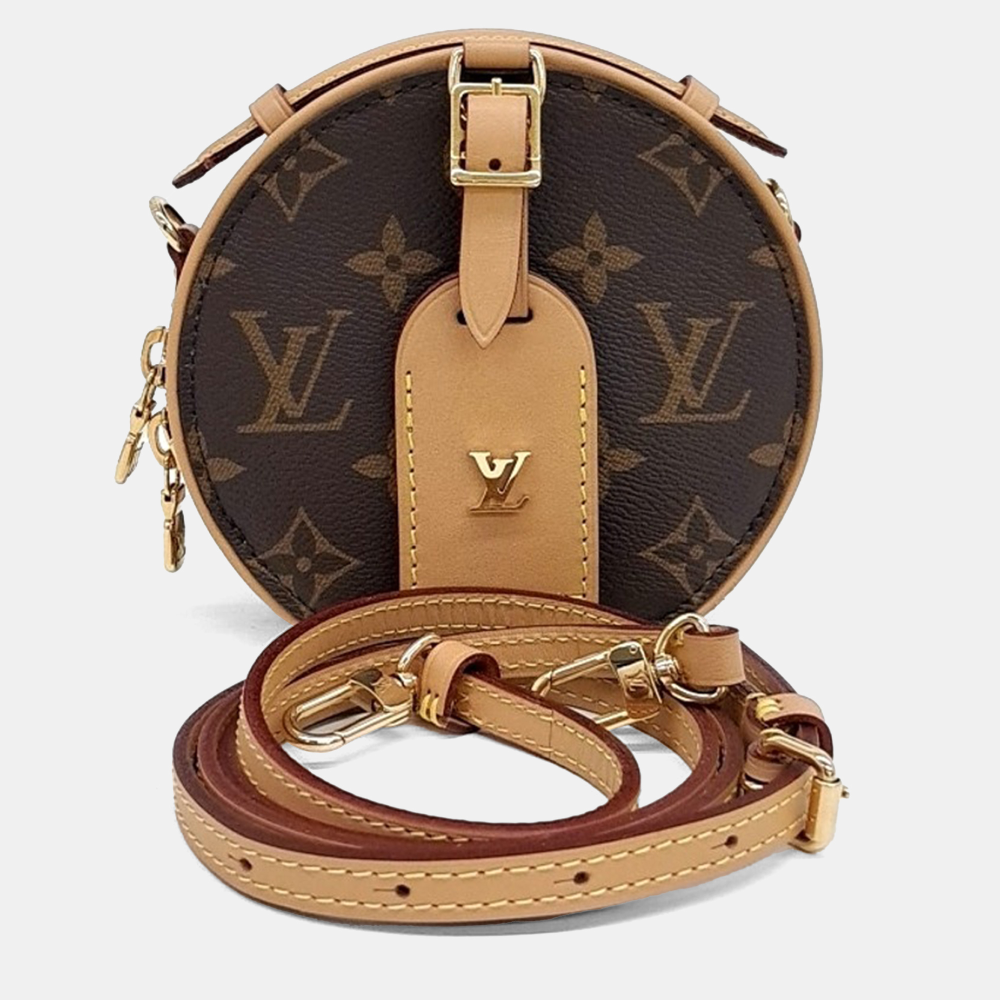 Pre-owned Louis Vuitton Brown Pvc Mini Boite Chapeau