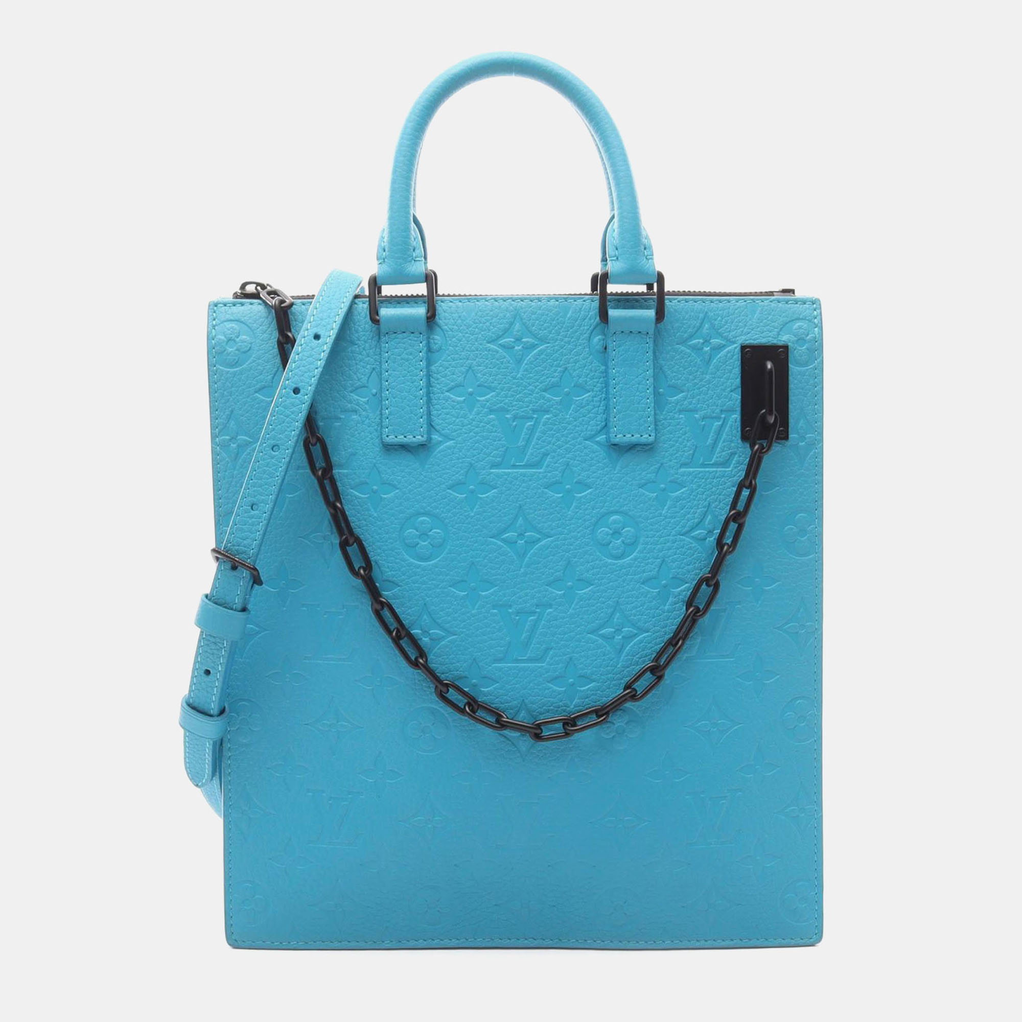 

Louis Vuitton Blue Monogram Taurillon Sac Plat