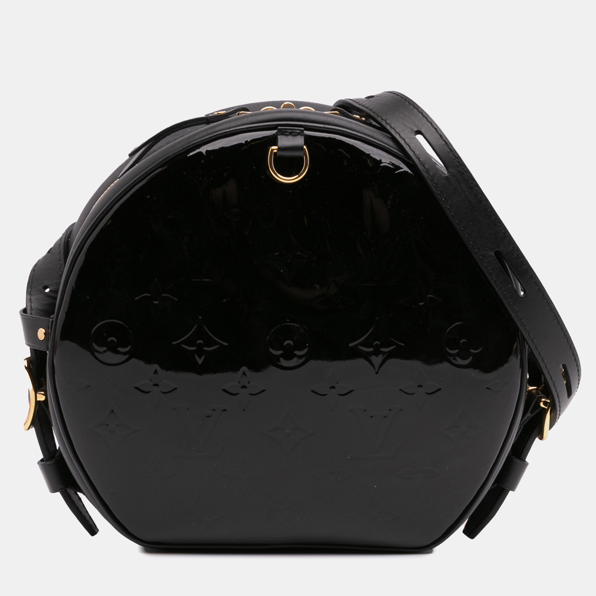 

Louis Vuitton Black Monogram Vernis Boite Chapeau Souple MM Bag