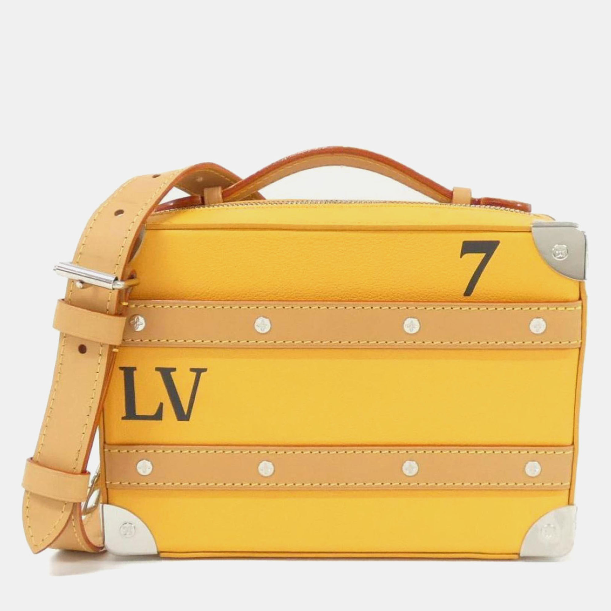 

Louis Vuitton Soft Trunk Saffron Leather Shoulder Bag, Yellow