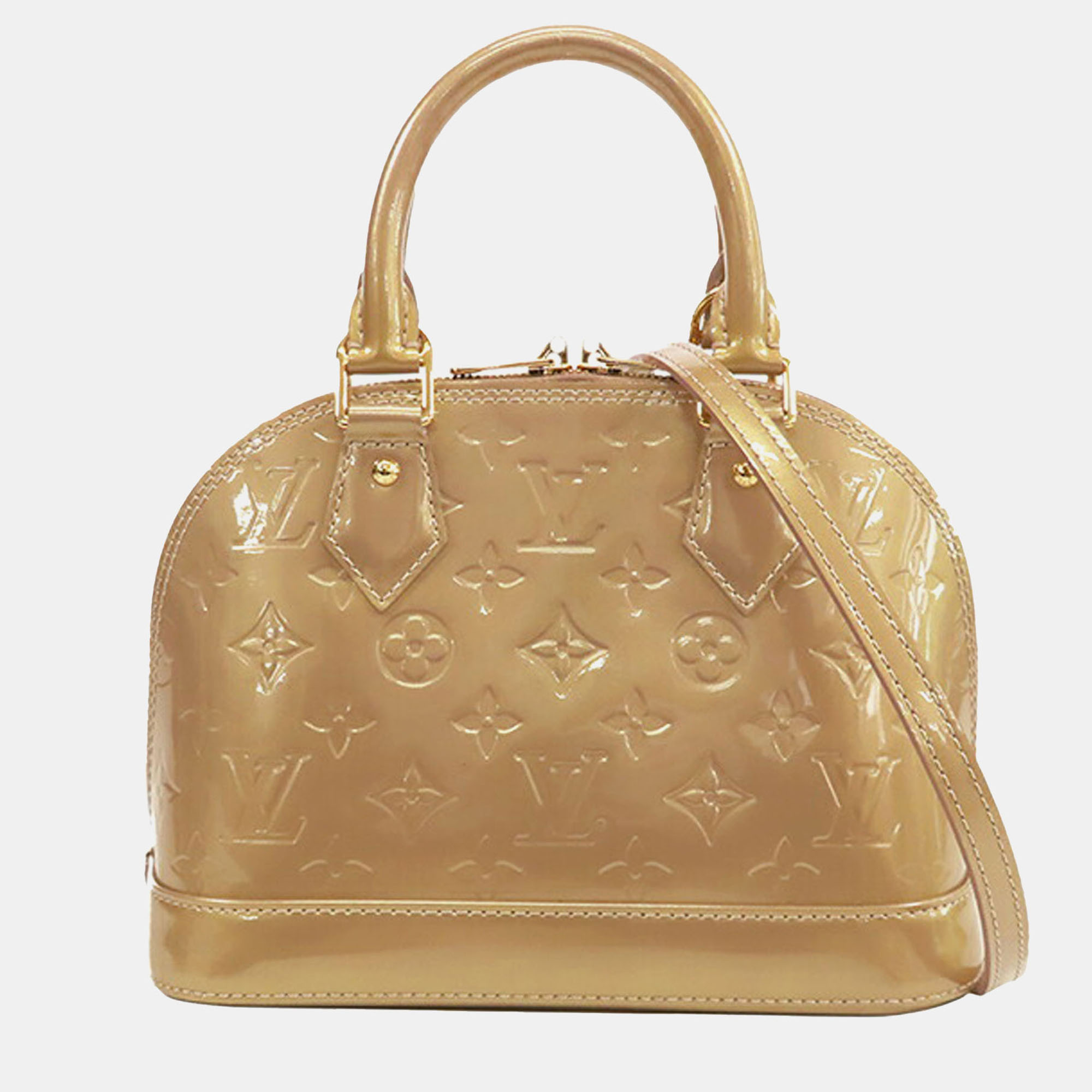 

Louis Vuitton Gold Monogram Vernis Alma BB
