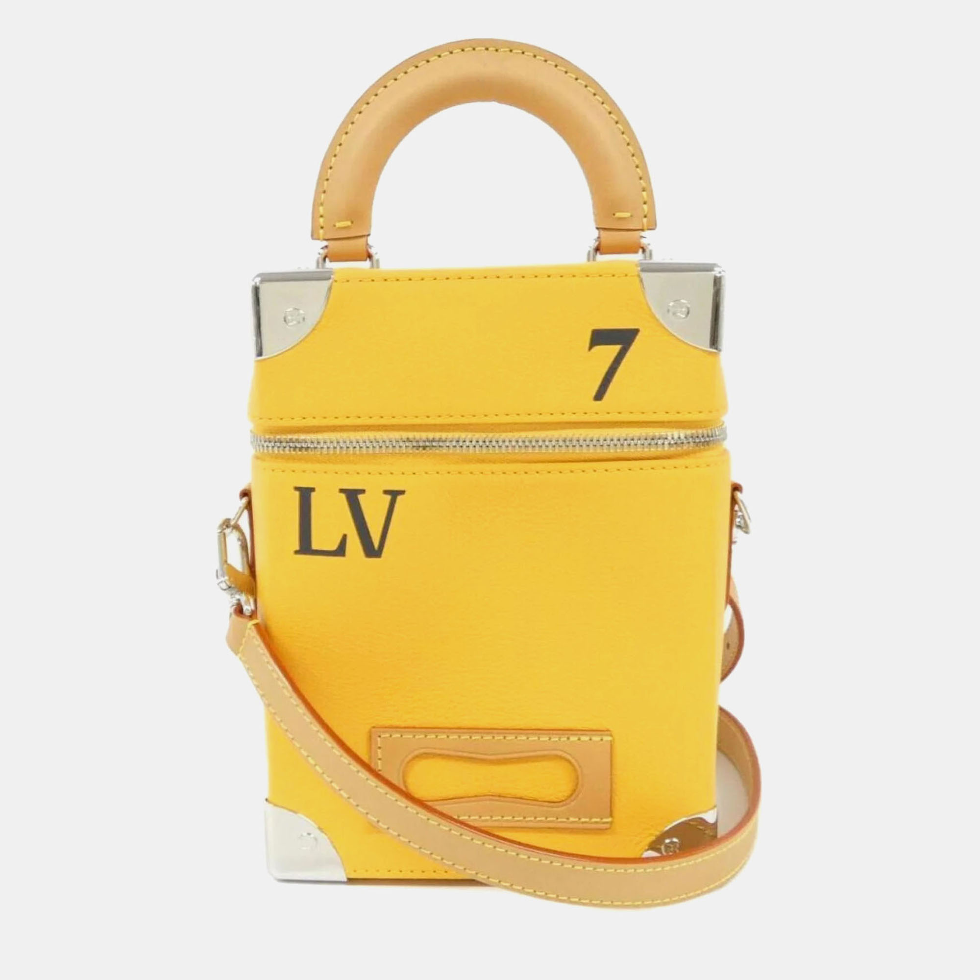 

Louis Vuitton Vertical Box Trunk Monogram Canvas Handbag, Yellow